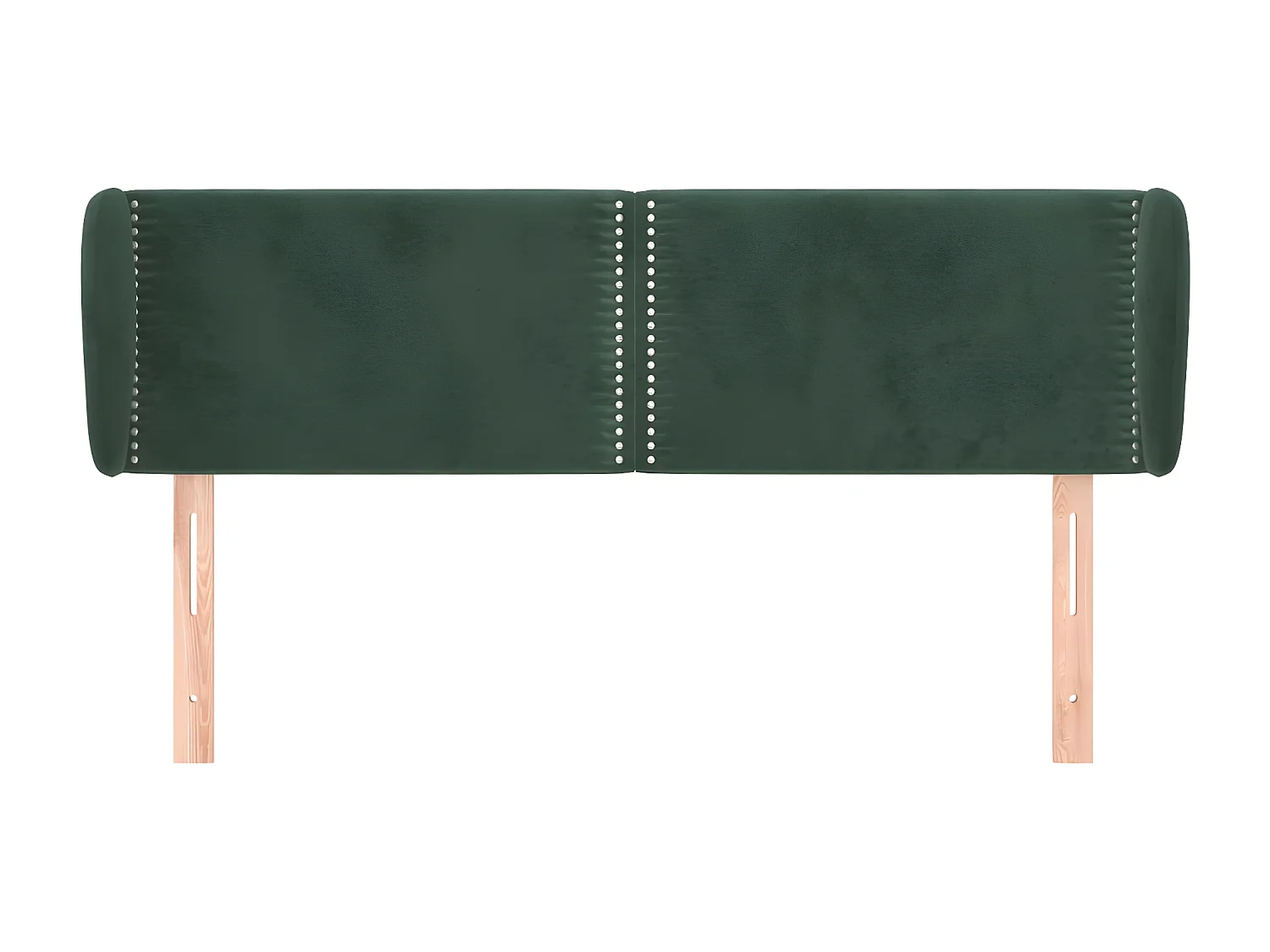 Tête de lit avec oreilles Vert foncé 147x23x78/88 cm Velours