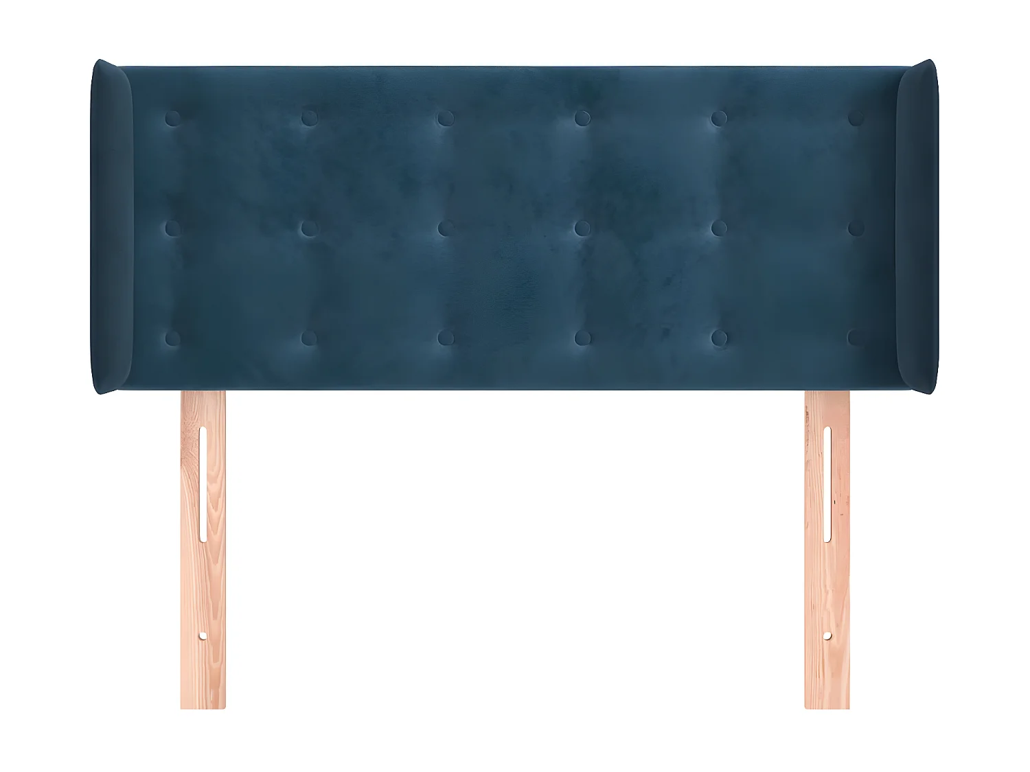 Cabecero de terciopelo azul oscuro 83x16x78/88 cm