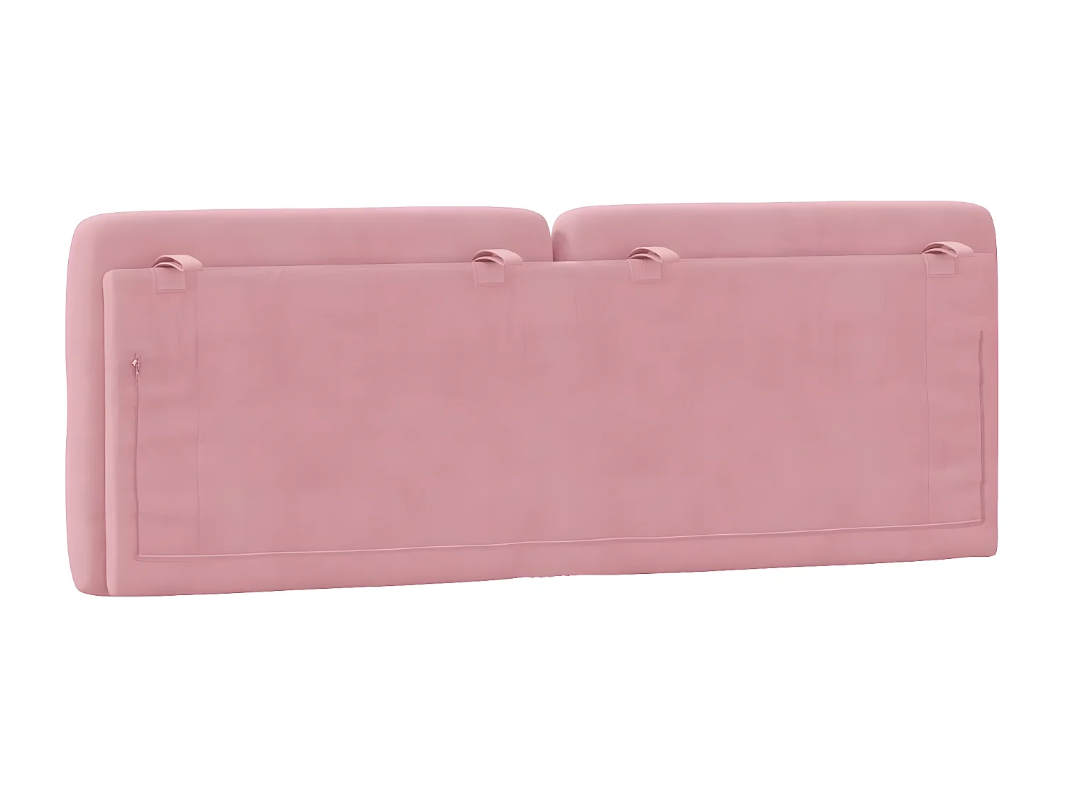 Coussin de tête de lit rose 120 cm velours