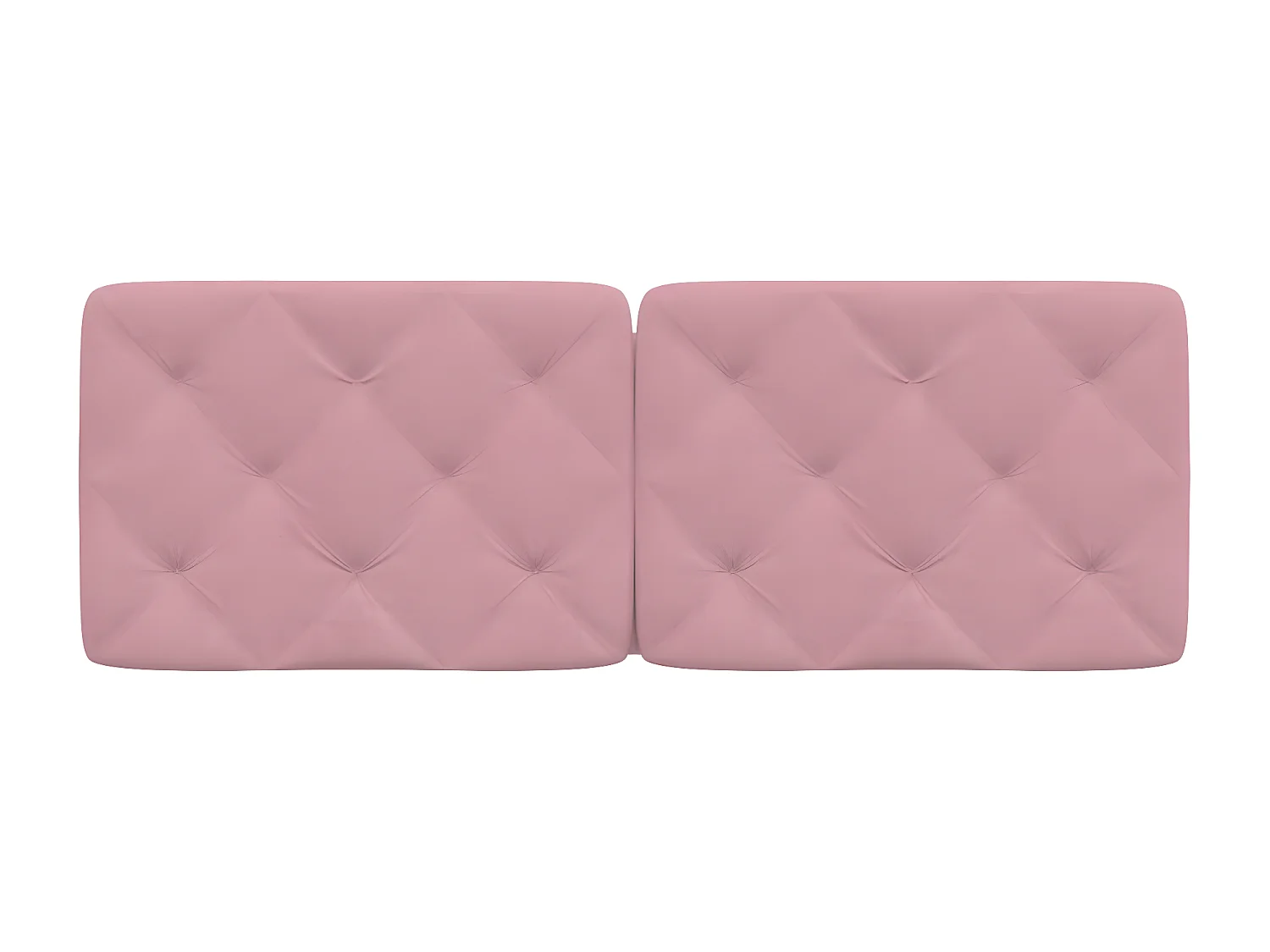 Coussin de tête de lit rose 120 cm velours