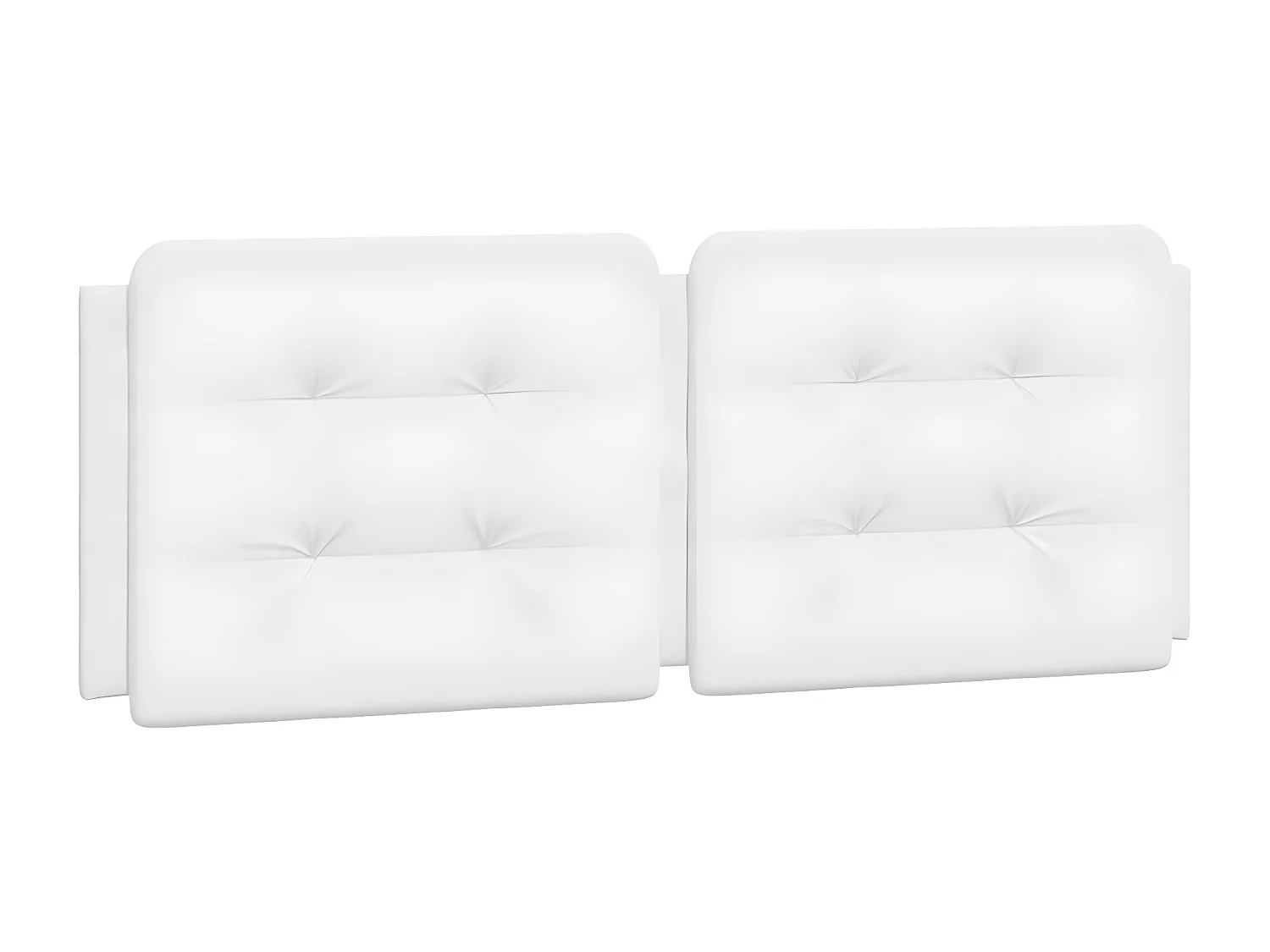 Coussin de tête de lit blanc 120 cm similicuir