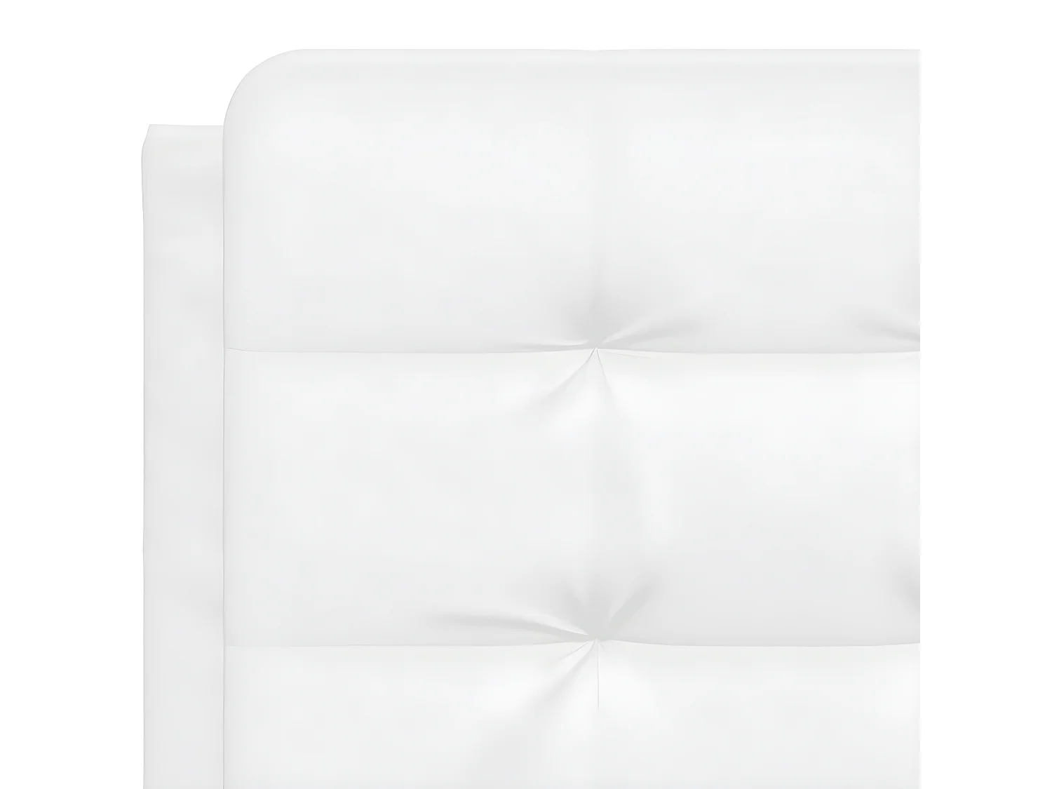 Coussin de tête de lit blanc 120 cm similicuir