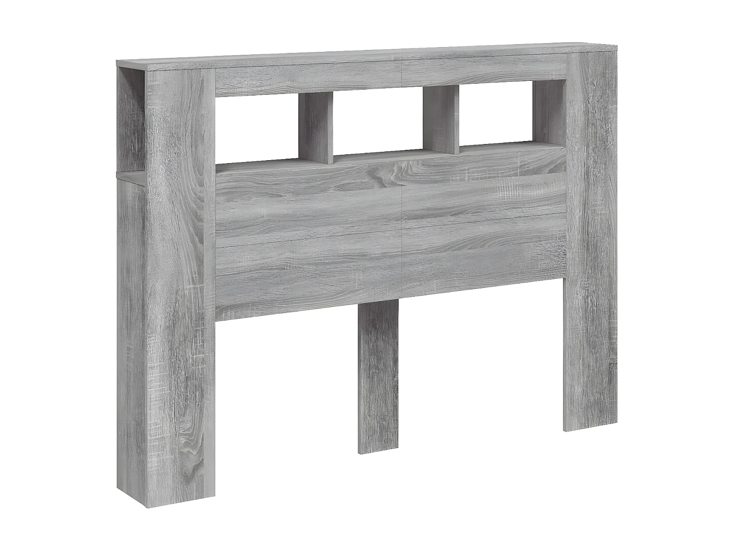 Tête de lit à LED sonoma gris 140x18,5x103,5 cm bois ingénierie