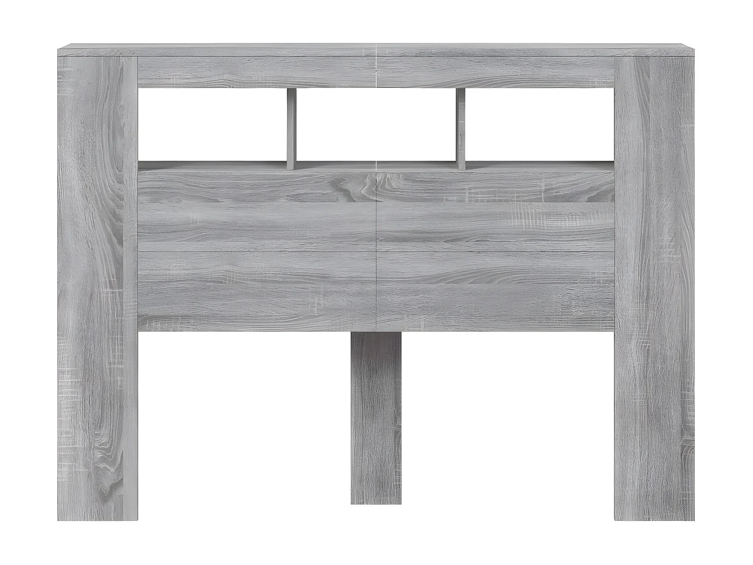 Tête de lit à LED sonoma gris 140x18,5x103,5 cm bois ingénierie