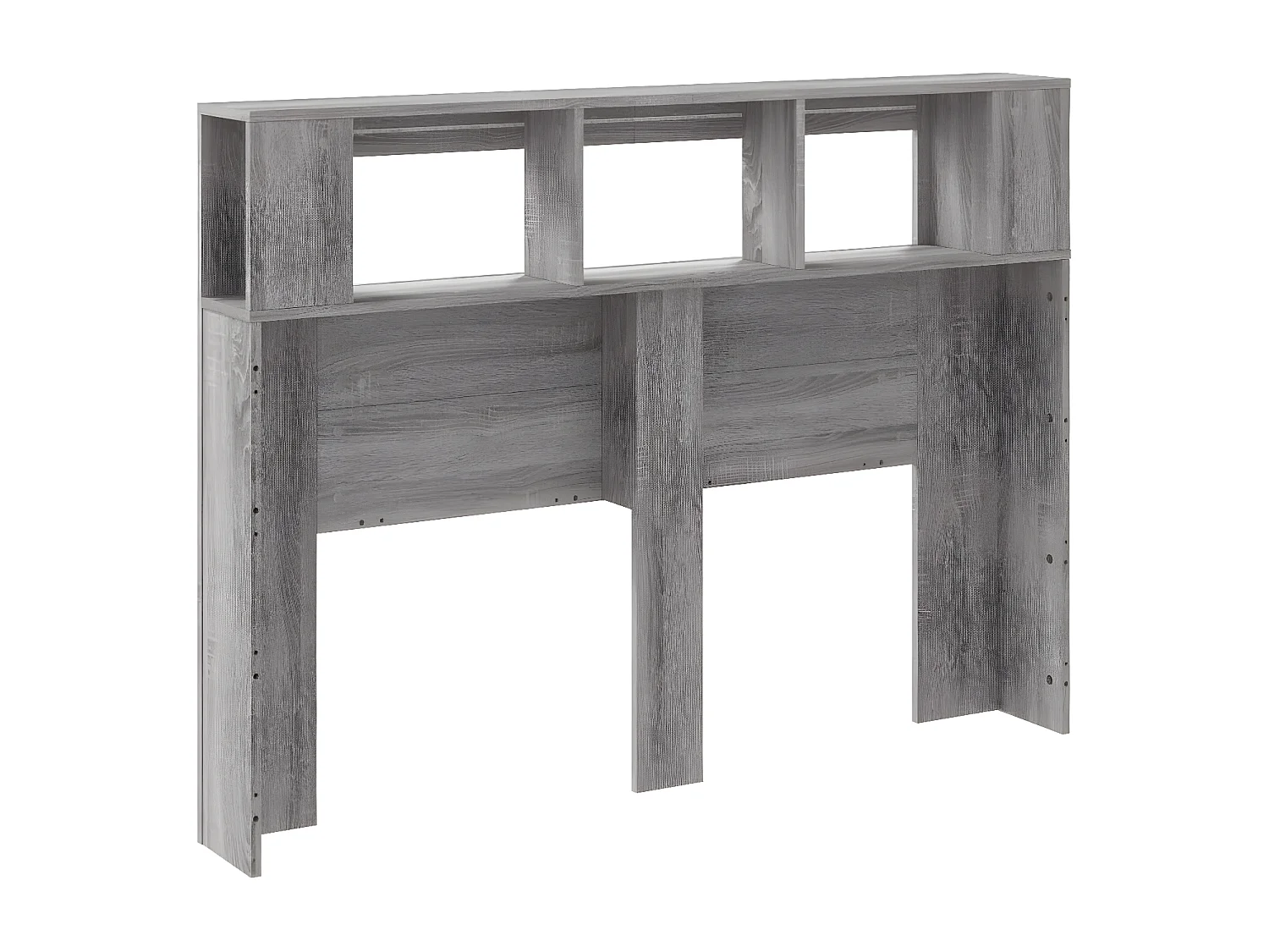 Tête de lit à LED sonoma gris 140x18,5x103,5 cm bois ingénierie