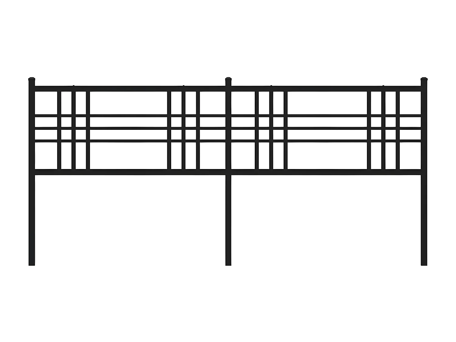 Tête de lit métal noir 200 cm