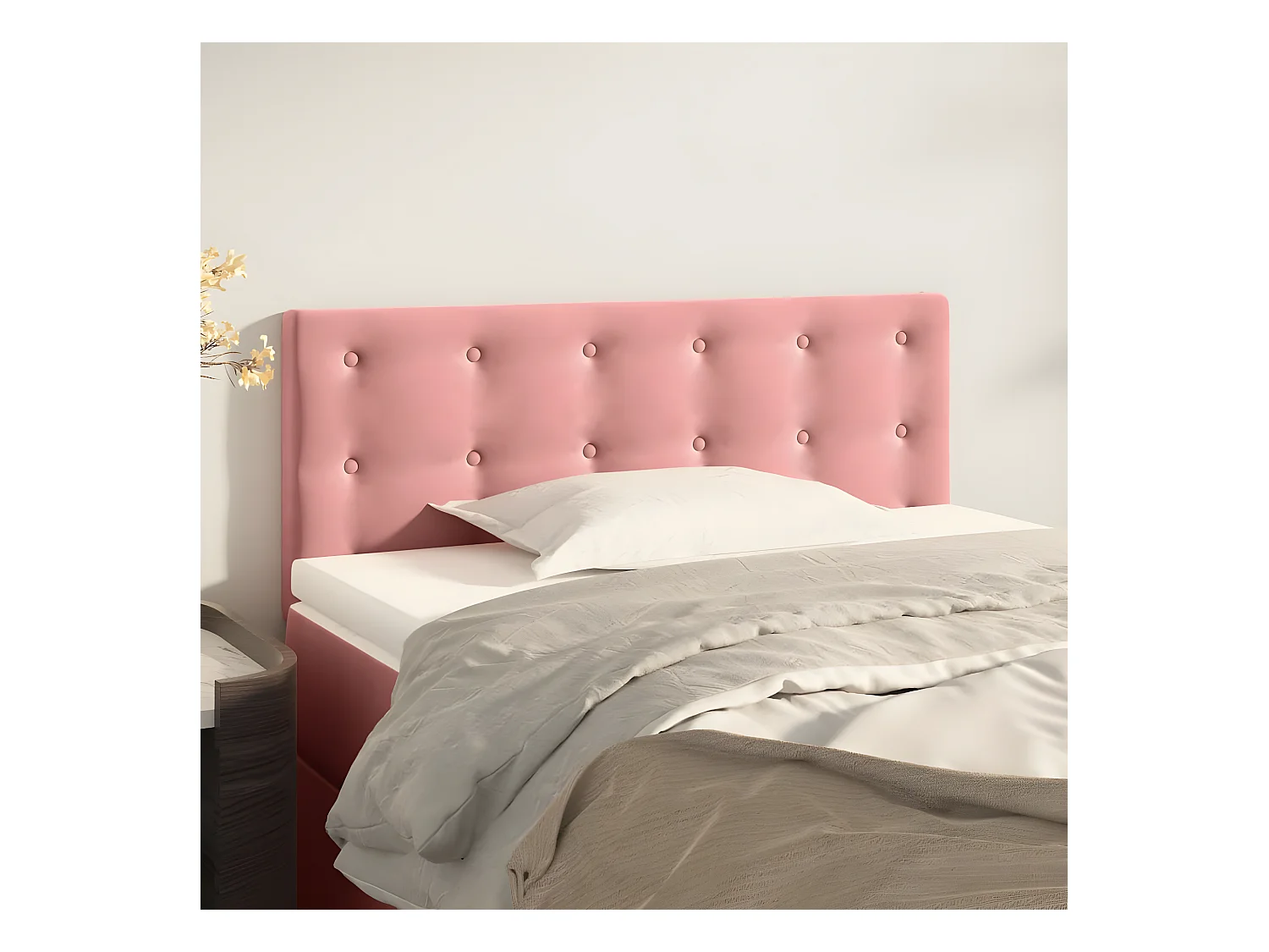 Tête de lit Rose 90x5x78/88 cm Velours