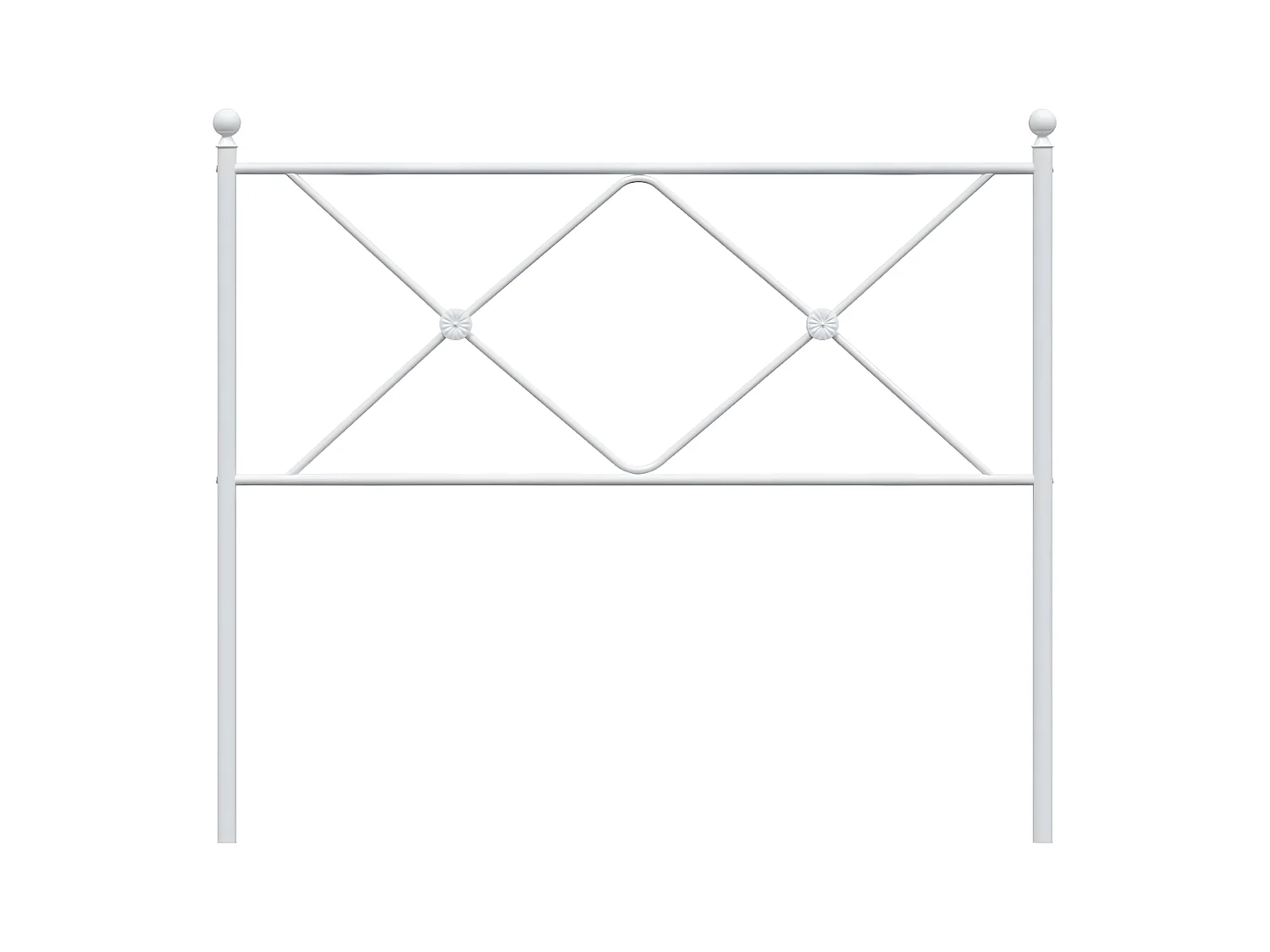 Tête de lit métal blanc 100 cm
