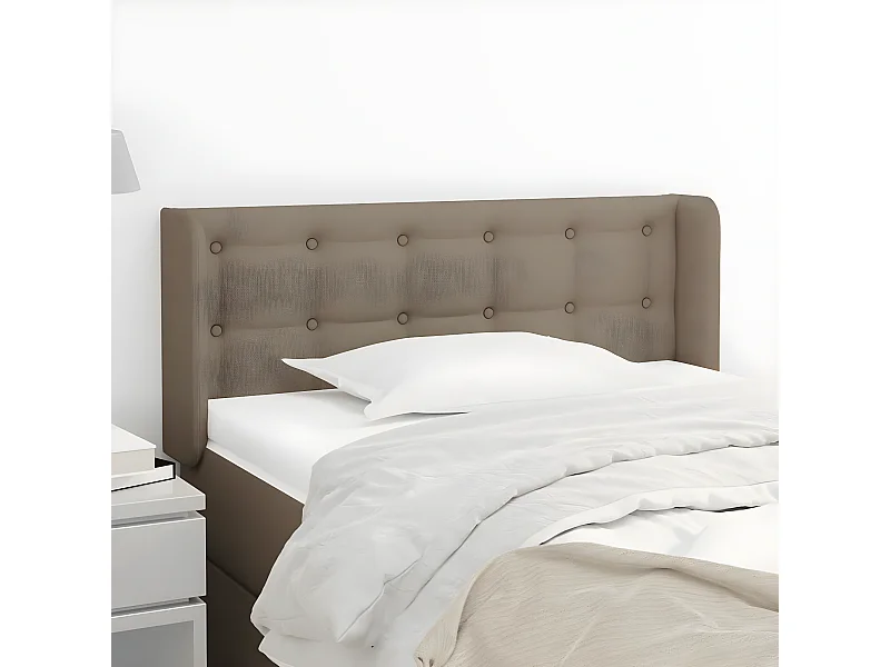 Tête de lit avec oreilles Taupe 93x16x78/88 cm Tissu