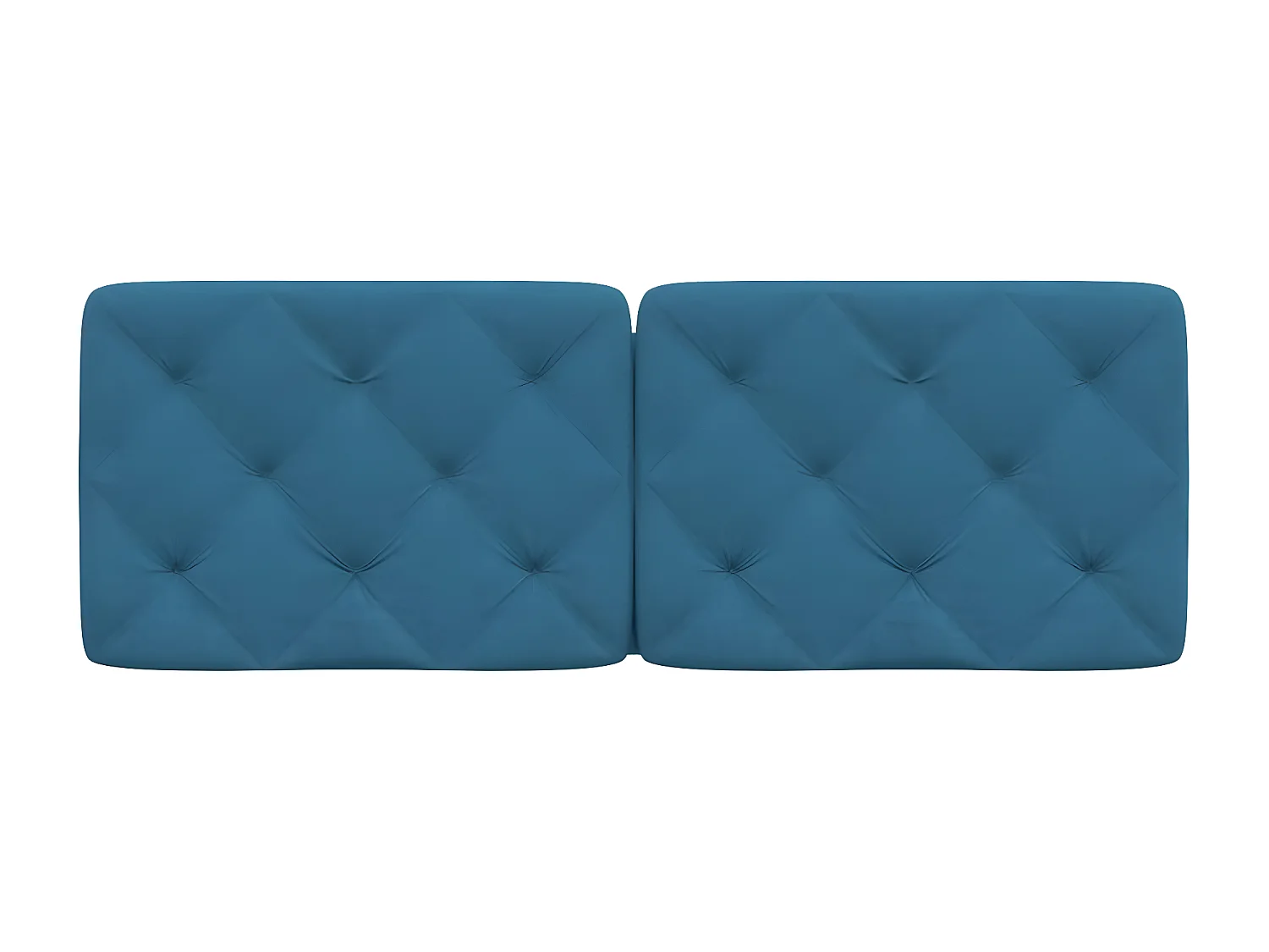 Coussin de tête de lit bleu 120 cm velours