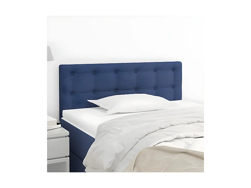 Cabeceira de cama tecido 100x5x78/88 cm azul