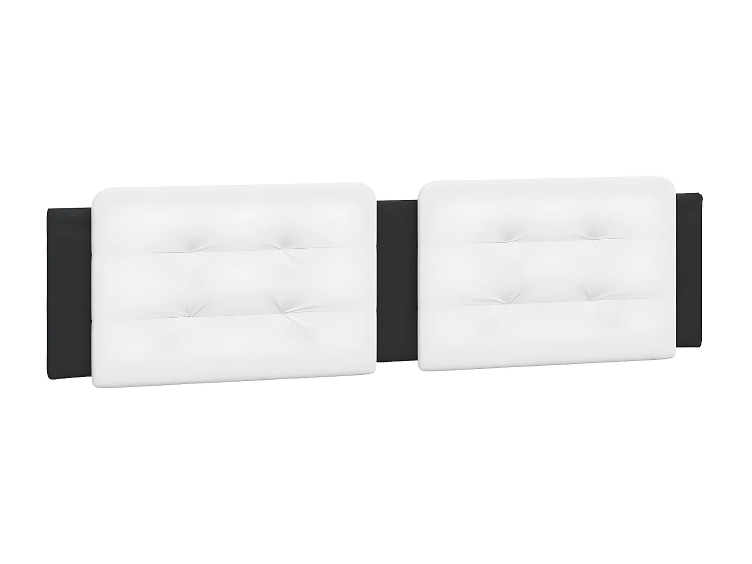 Coussin de tête de lit noir et blanc 200 cm similicuir