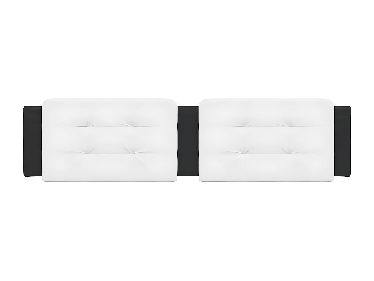 Coussin de tête de lit noir et blanc 200 cm similicuir