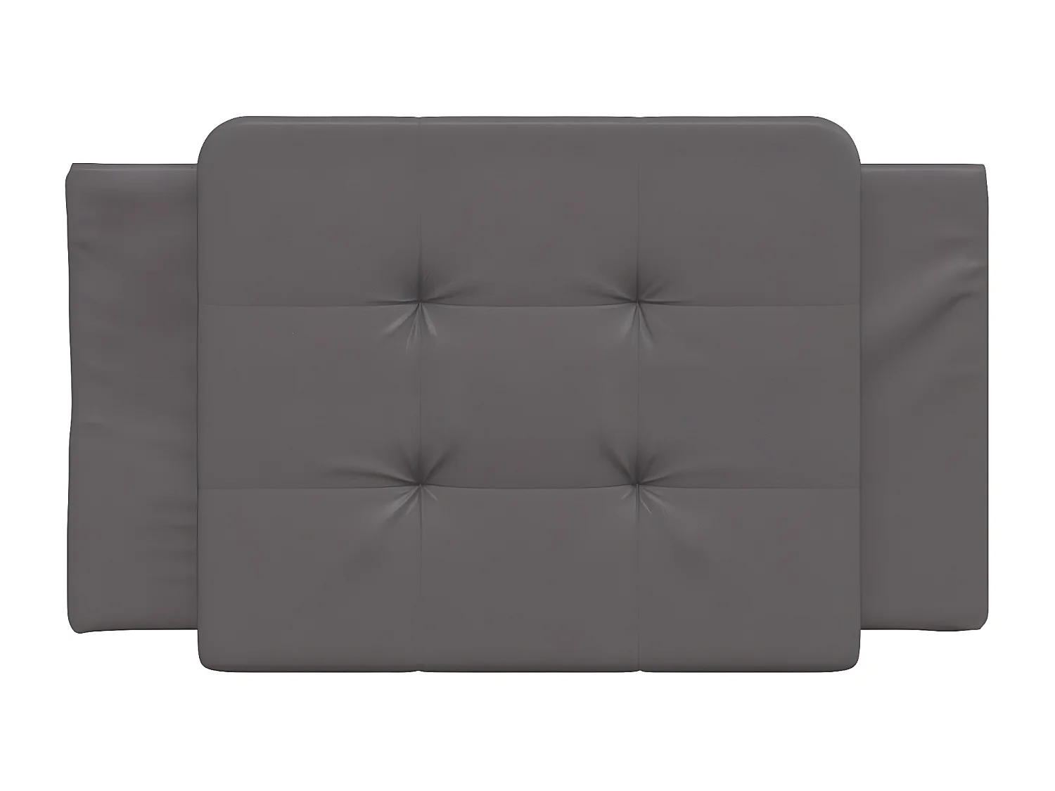Coussin de tête de lit gris 90 cm similicuir