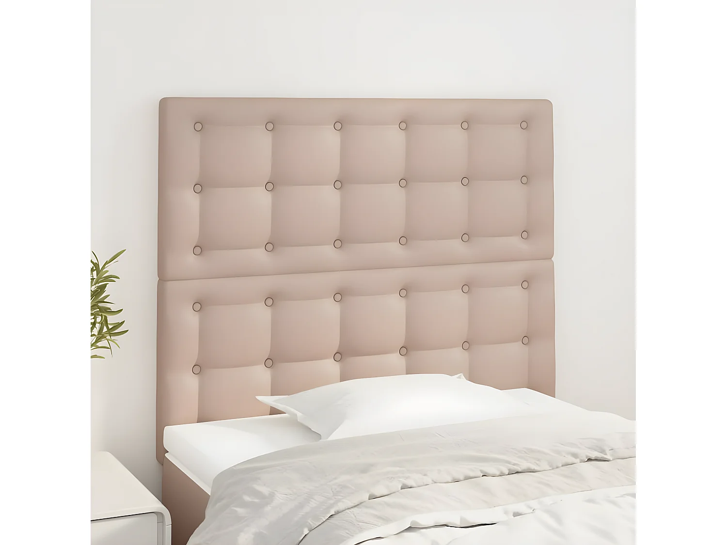 Têtes de lit 2 pièces Cappuccino 80x5x78/88 cm Similicuir