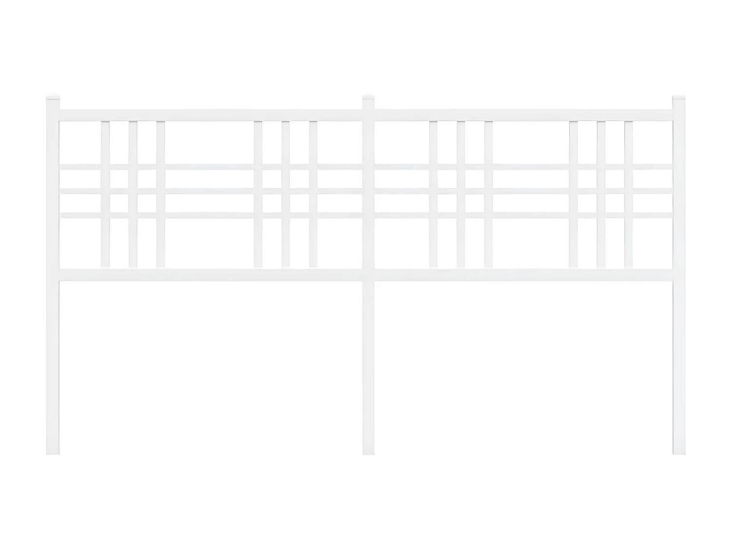 Cabeceira de cama 160 cm metal branco