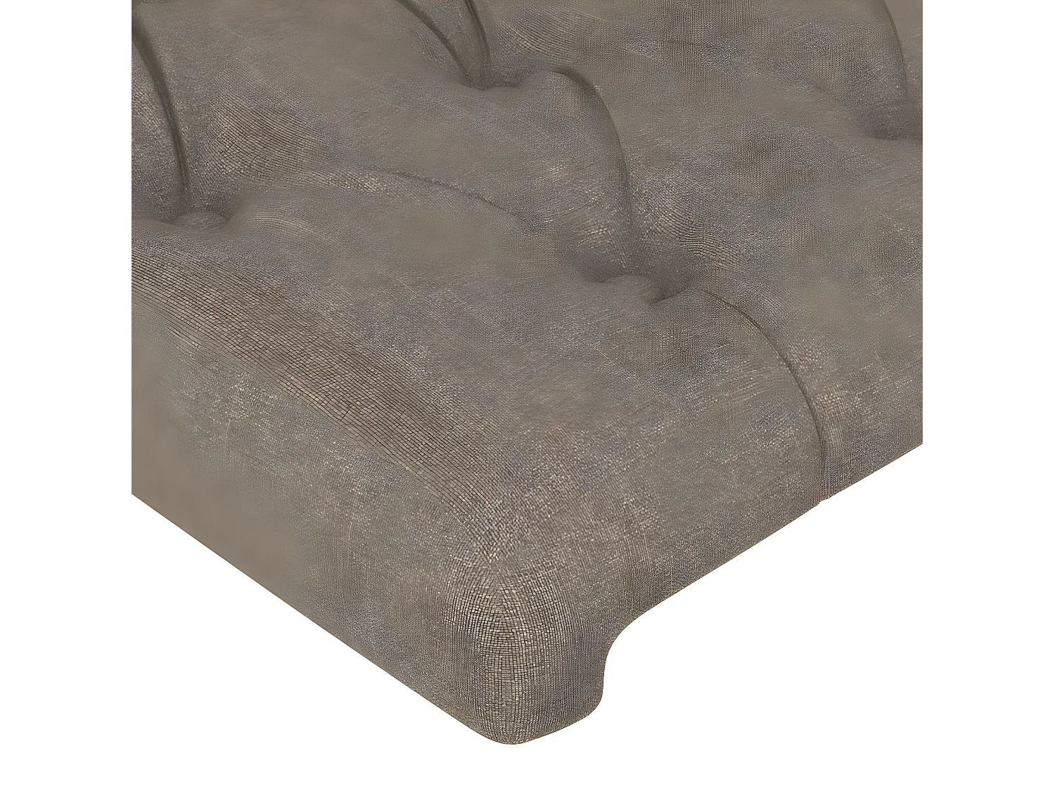 Cabecero con LED de tela gris taupe 180x7x78/88 cm