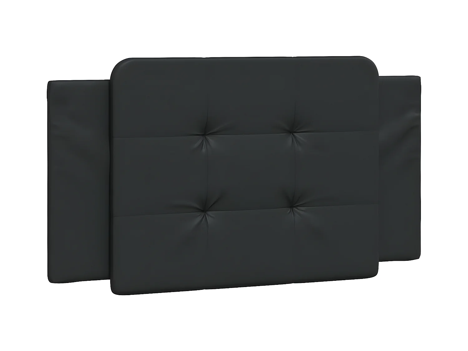 Coussin de tête de lit noir 100 cm similicuir