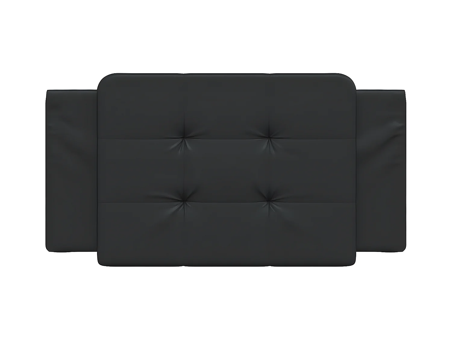 Coussin de tête de lit noir 100 cm similicuir