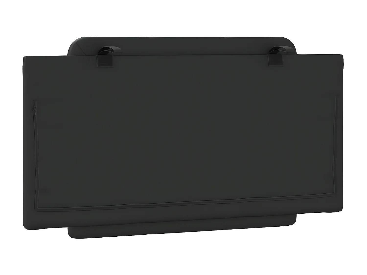 Cabecero de cama acolchado cuero sintético negro 100 cm