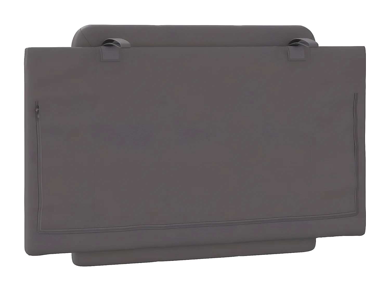 Coussin de tête de lit gris 80 cm similicuir