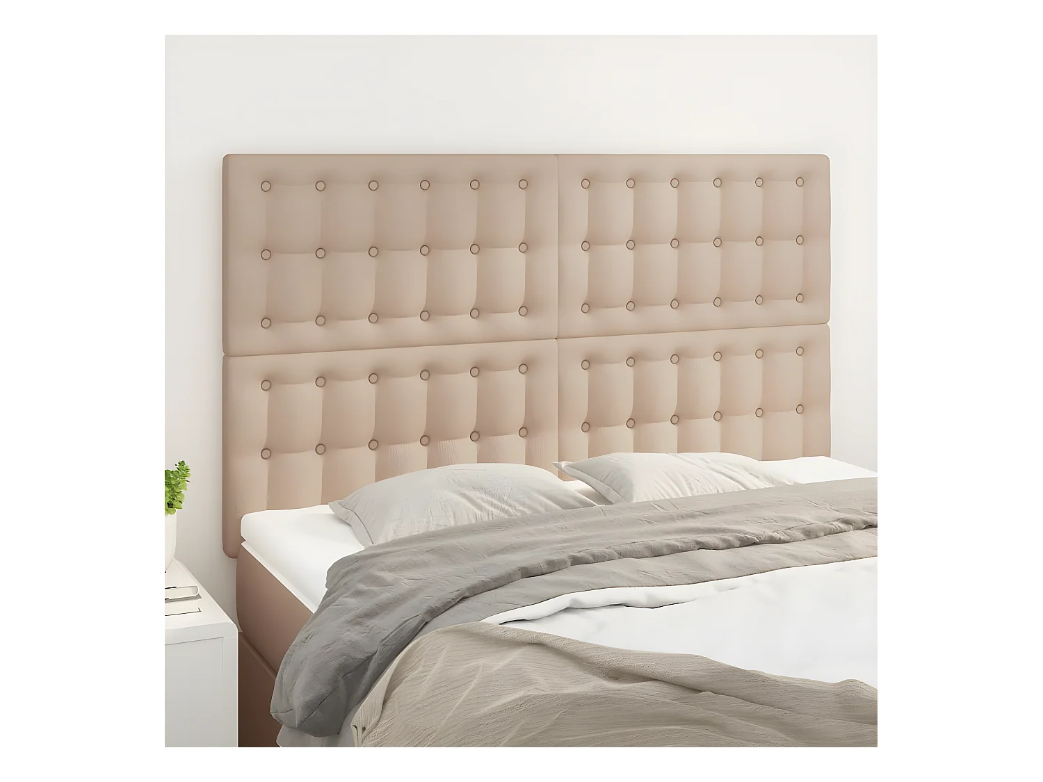 Têtes de lit 4 pièces Cappuccino 72x5x78/88 cm Similicuir