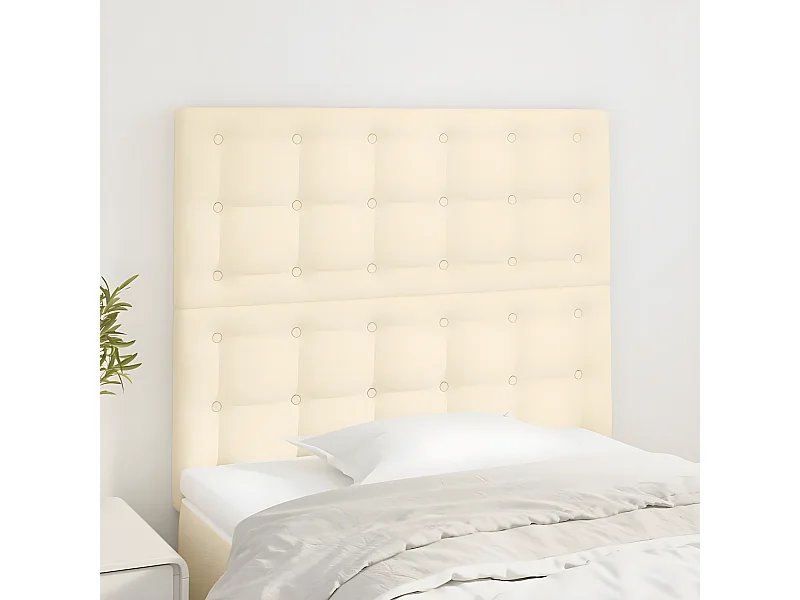 Têtes de lit 2 pièces Crème 100x5x78/88 cm Similicuir
