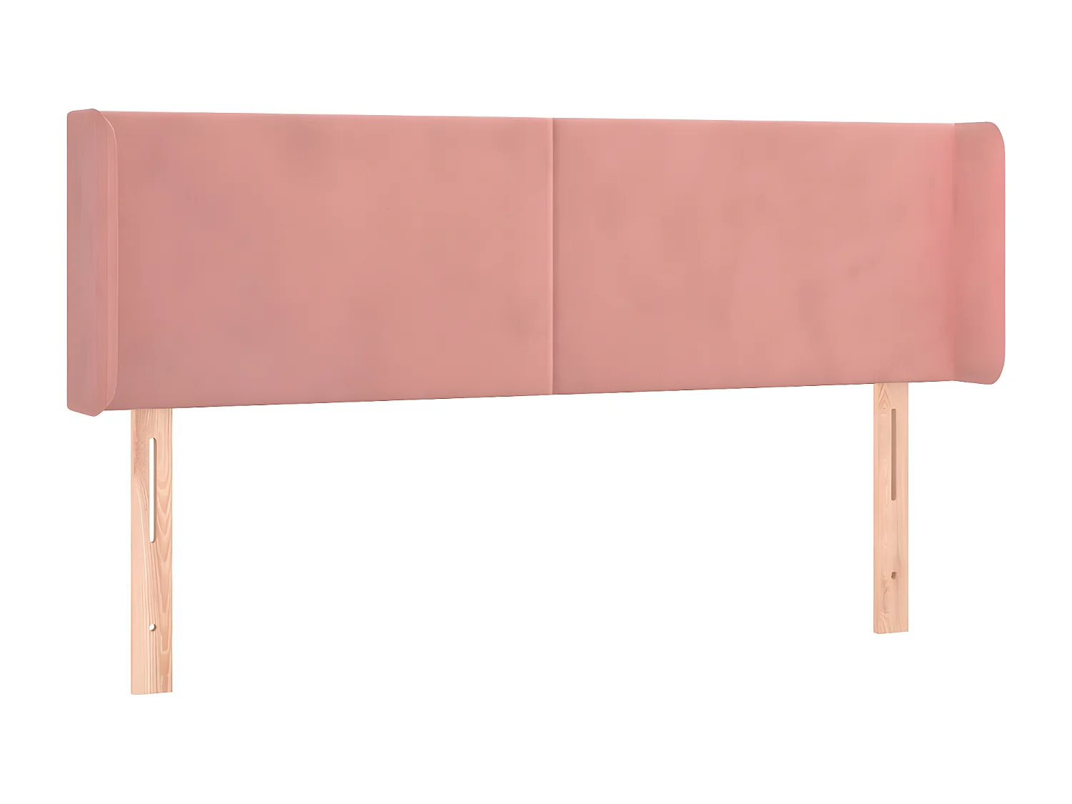 Cabeceira de cama c/ luzes LED veludo 147x16x78/88 cm rosa