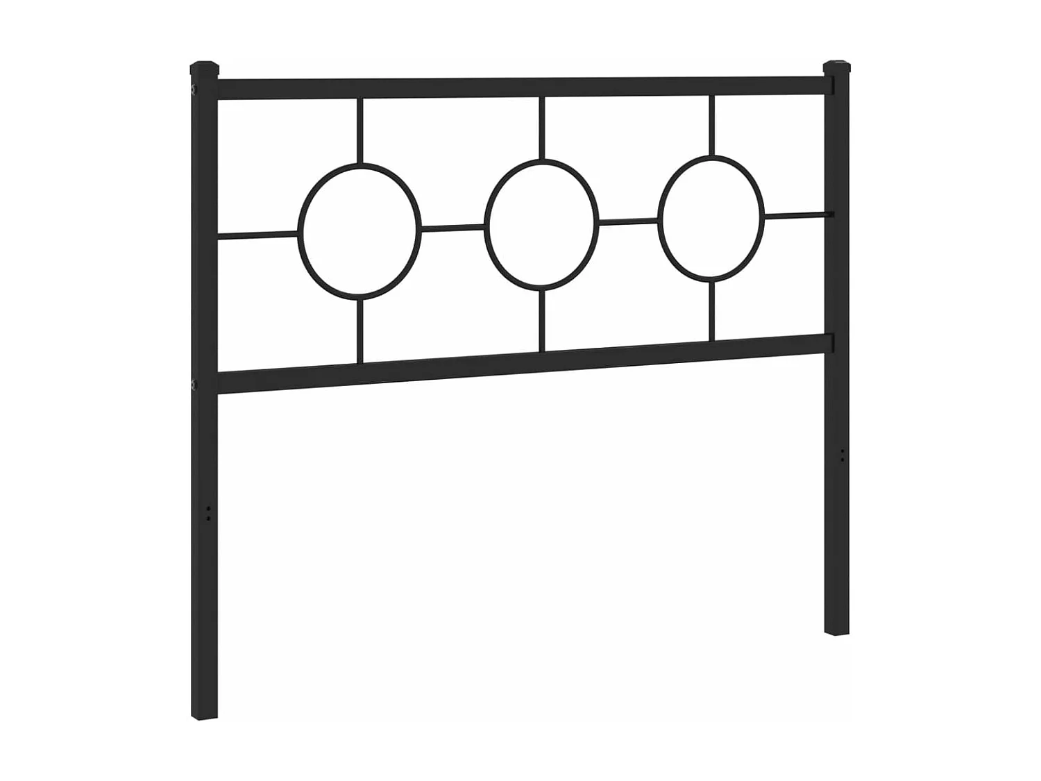 Hoofdbord 107 cm metaal zwart