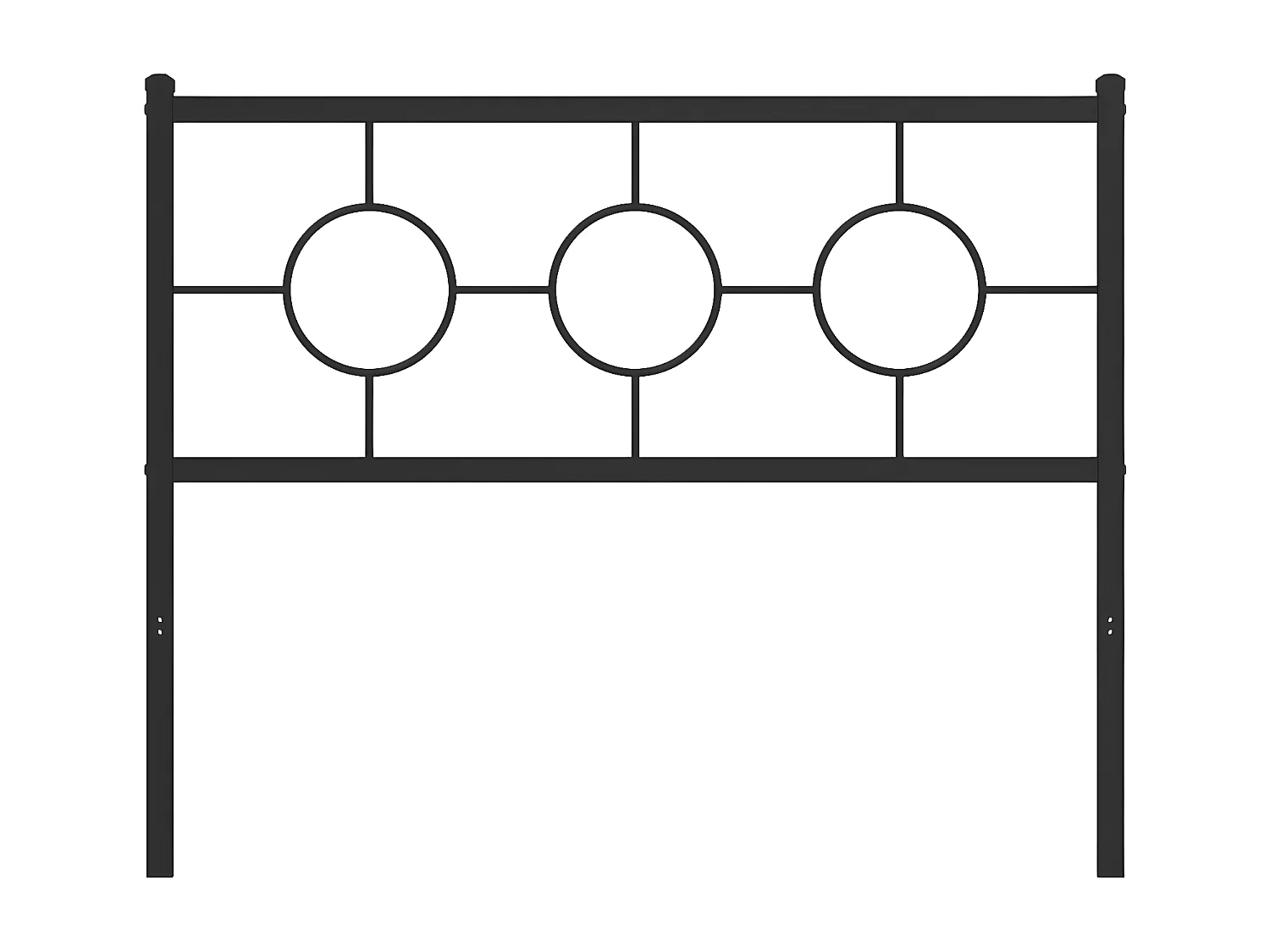 Hoofdbord 107 cm metaal zwart