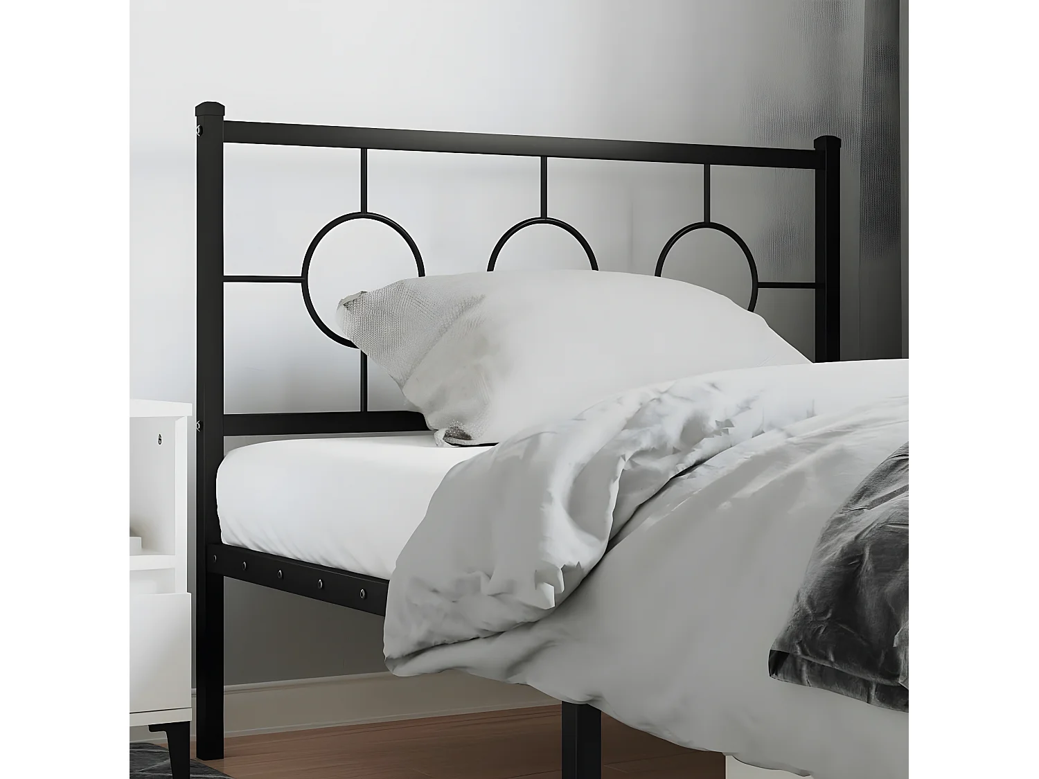 Tête de lit métal noir 107 cm