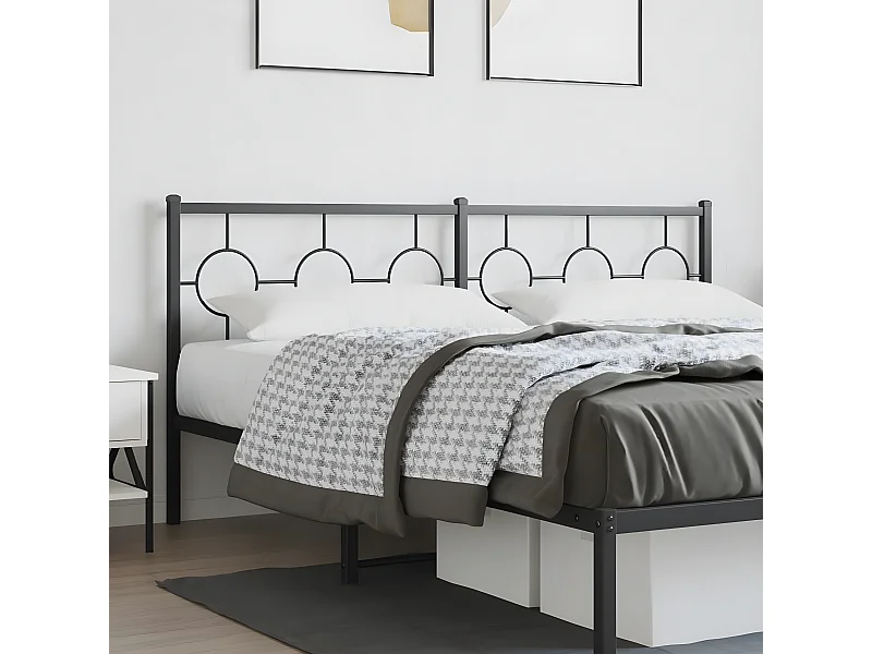 Cabeceira de cama 180 cm metal preto