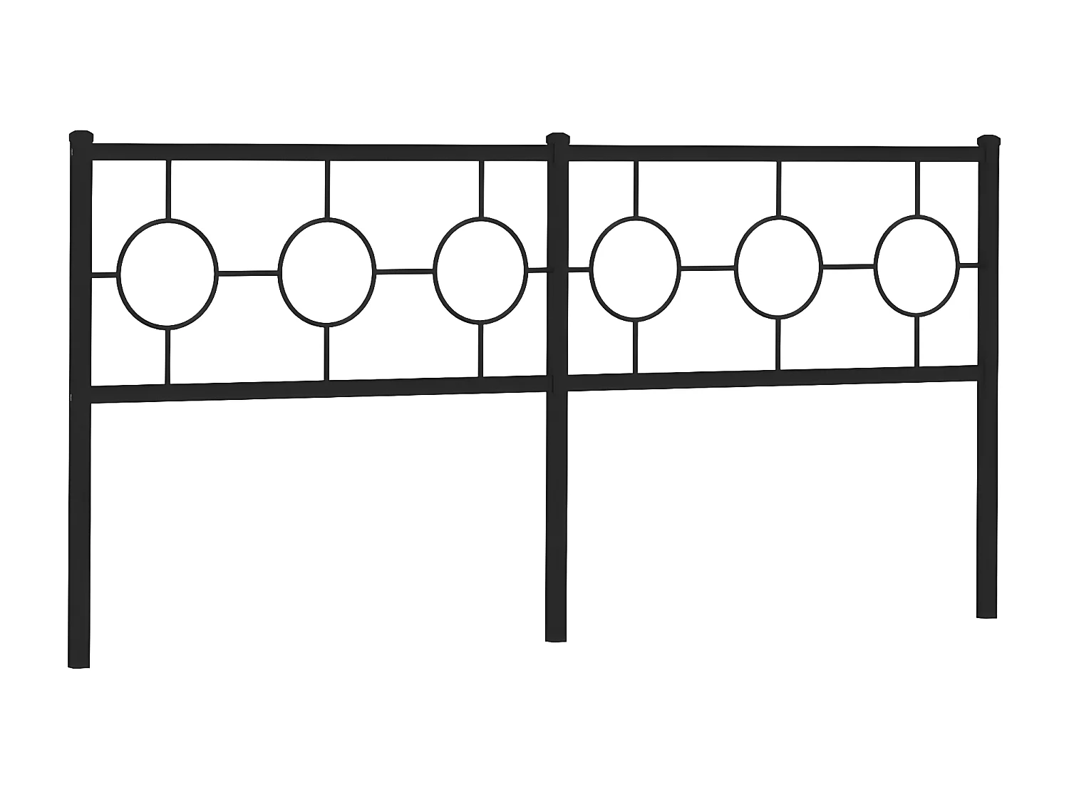 Hoofdbord 180 cm metaal zwart