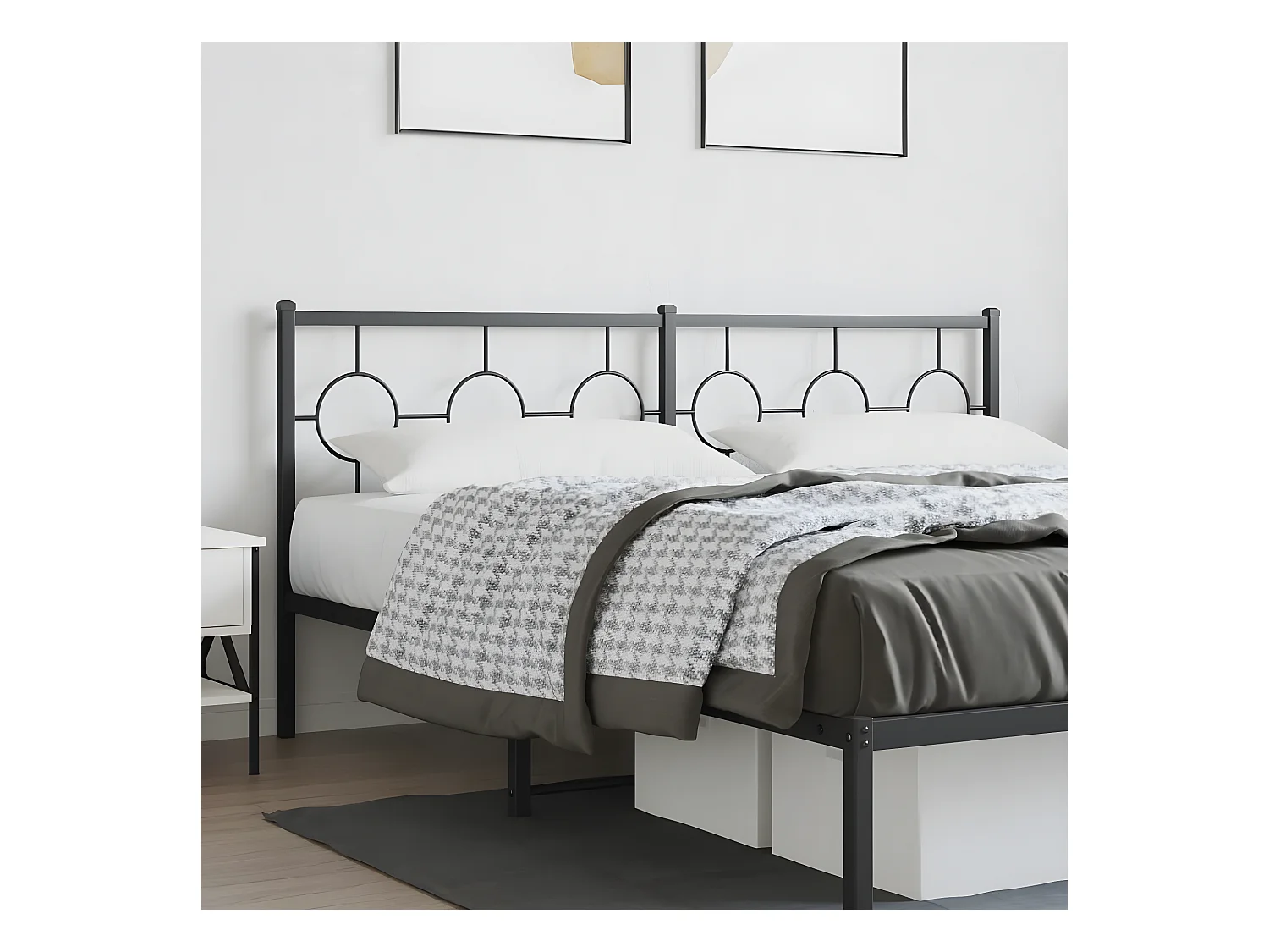 Cabeceira de cama 180 cm metal preto