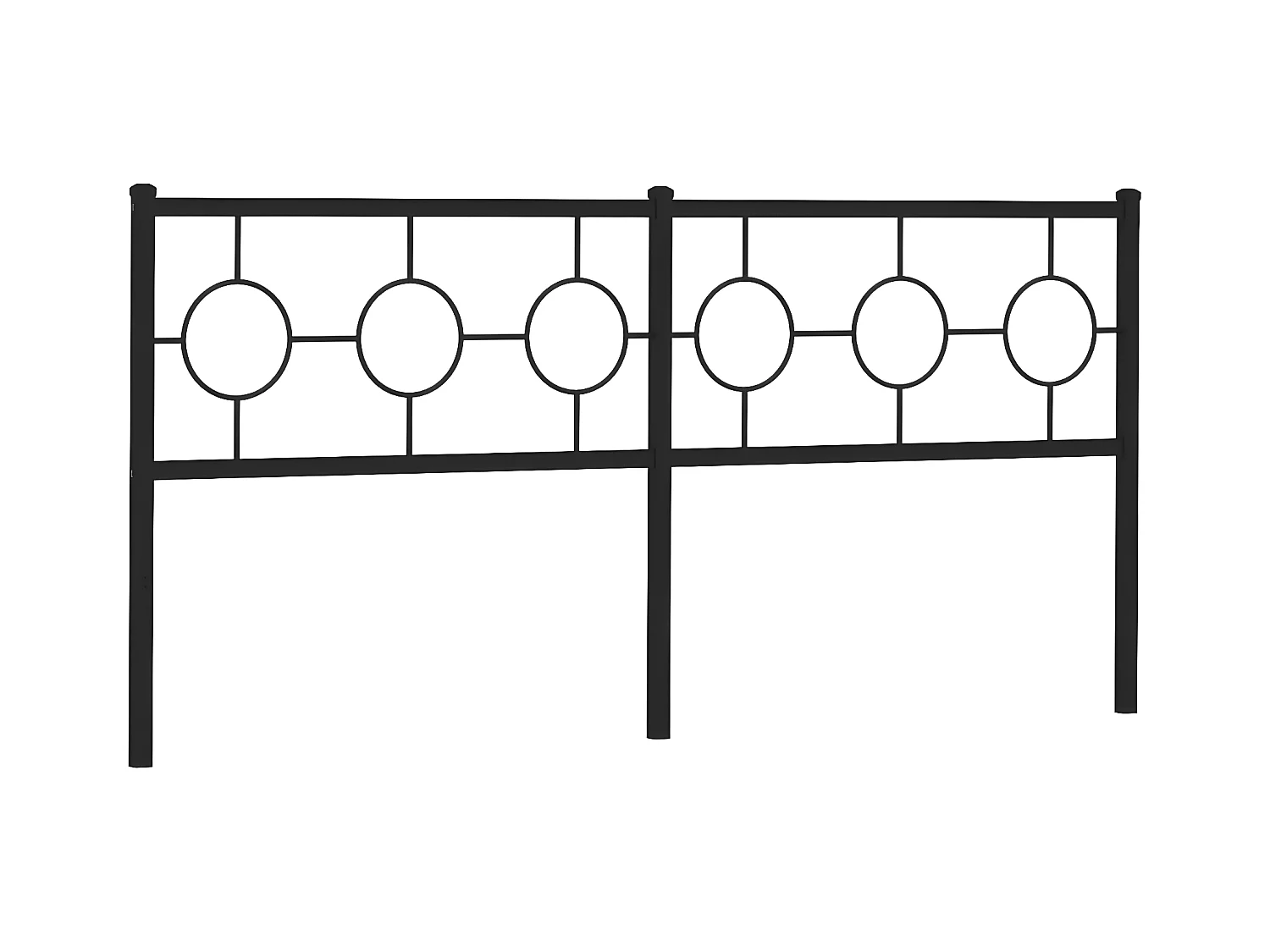 Cabeceira de cama 180 cm metal preto