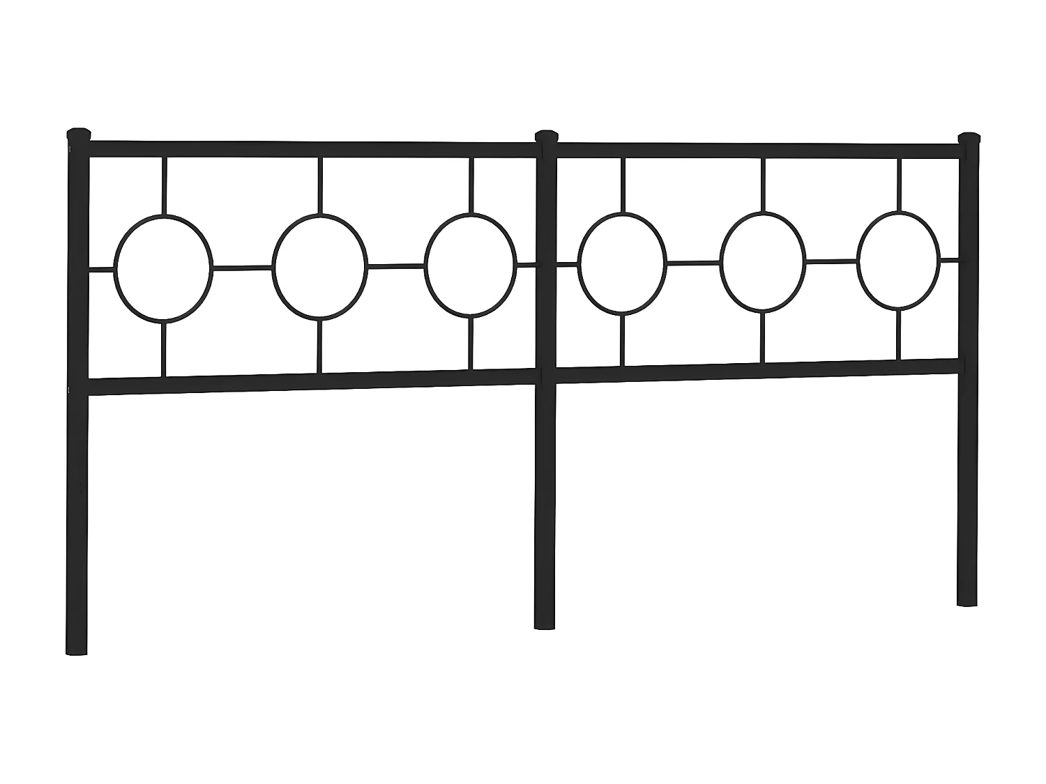 Tête de lit métal noir 180 cm