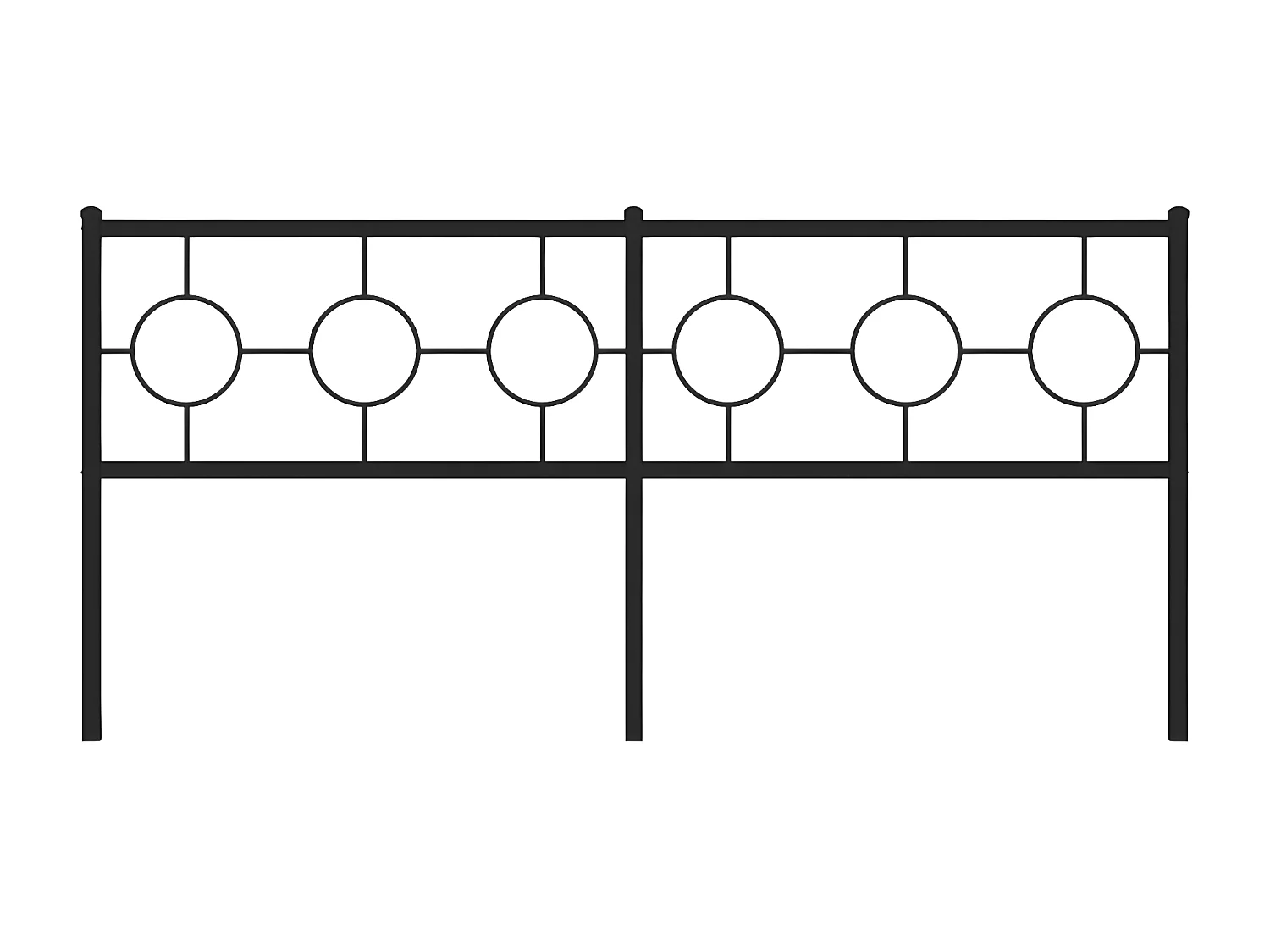 Tête de lit métal noir 180 cm