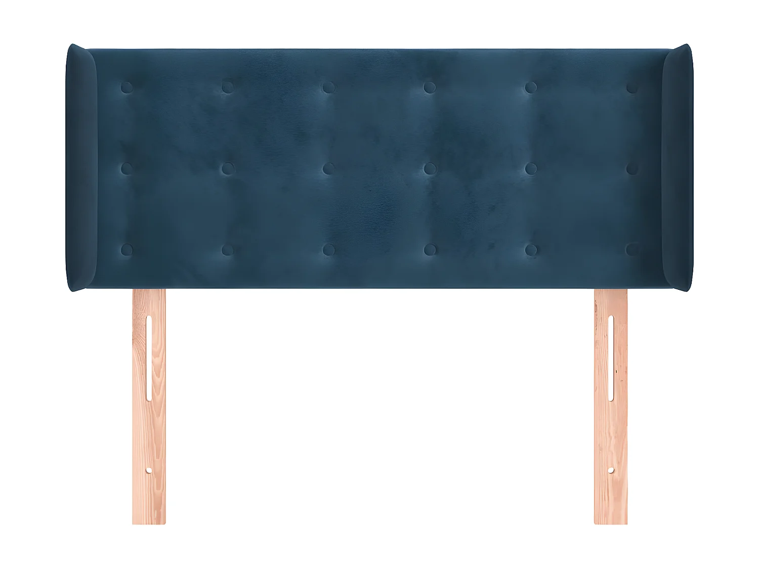 Tête de lit avec oreilles Bleu foncé 93x16x78/88 cm Velours