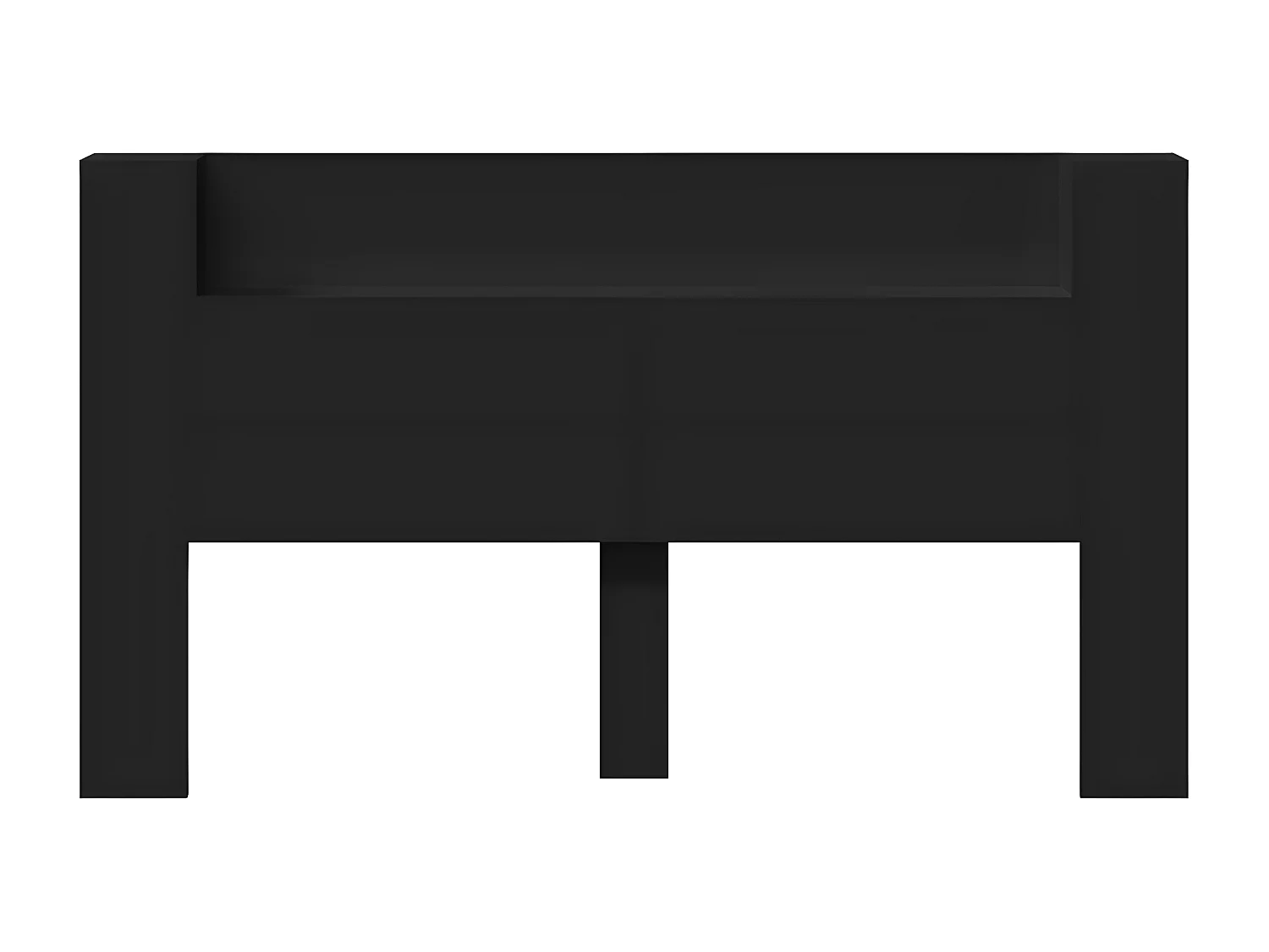 Armário de cabeceira com luzes LED 180x16,5x103,5 cm preto