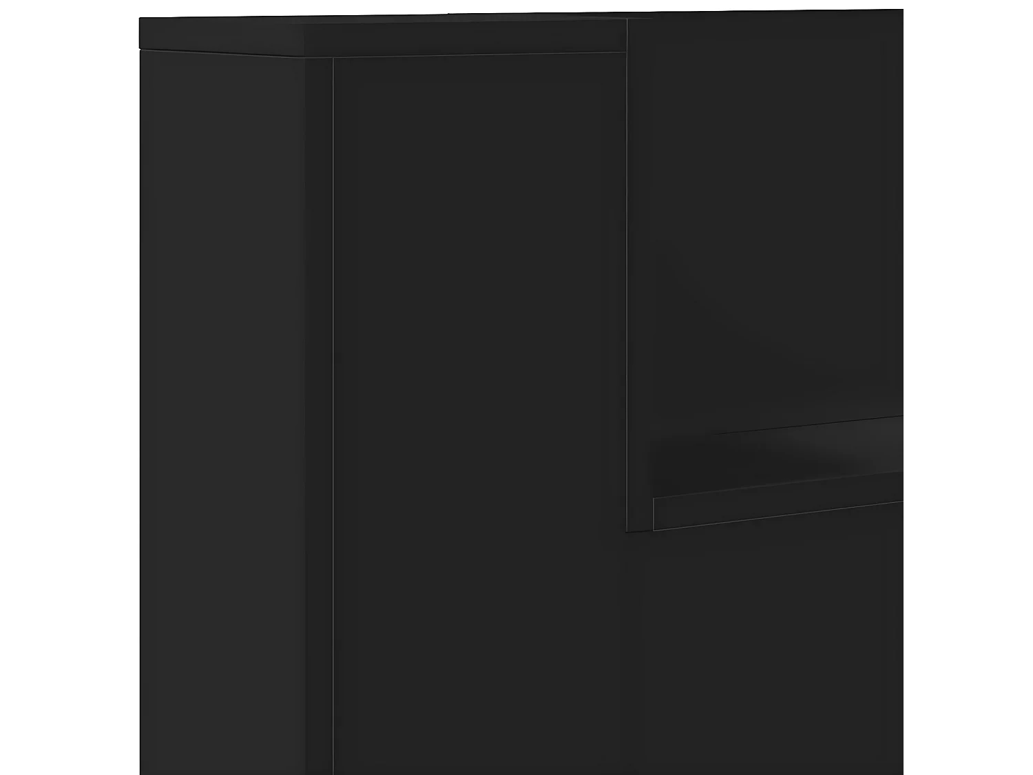 Armário de cabeceira com luzes LED 180x16,5x103,5 cm preto