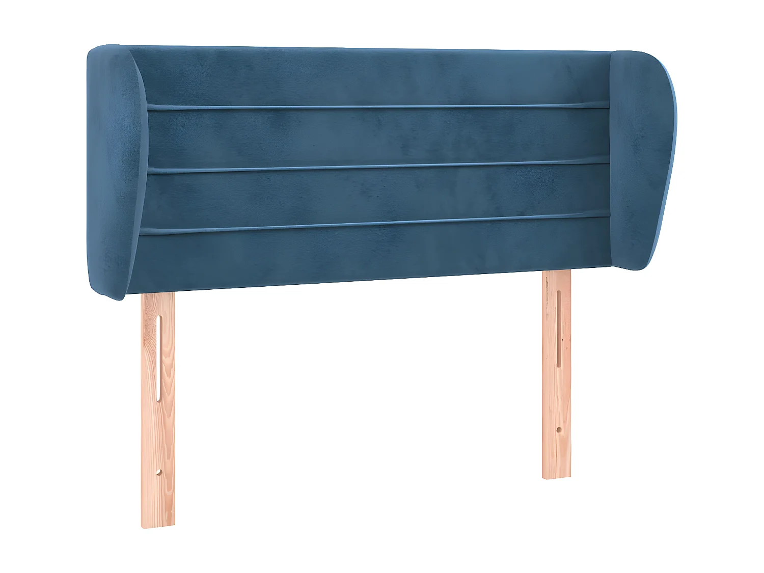Tête de lit avec oreilles Bleu foncé 83x23x78/88 cm Velours