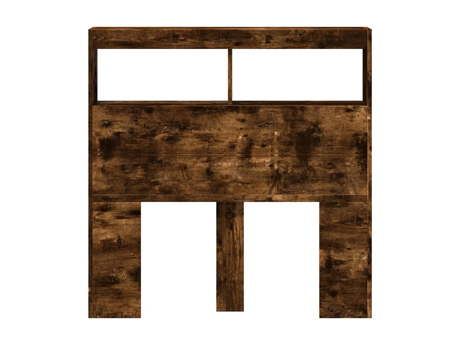 Armoire tête de lit avec LED chêne fumé 100x17x102 cm