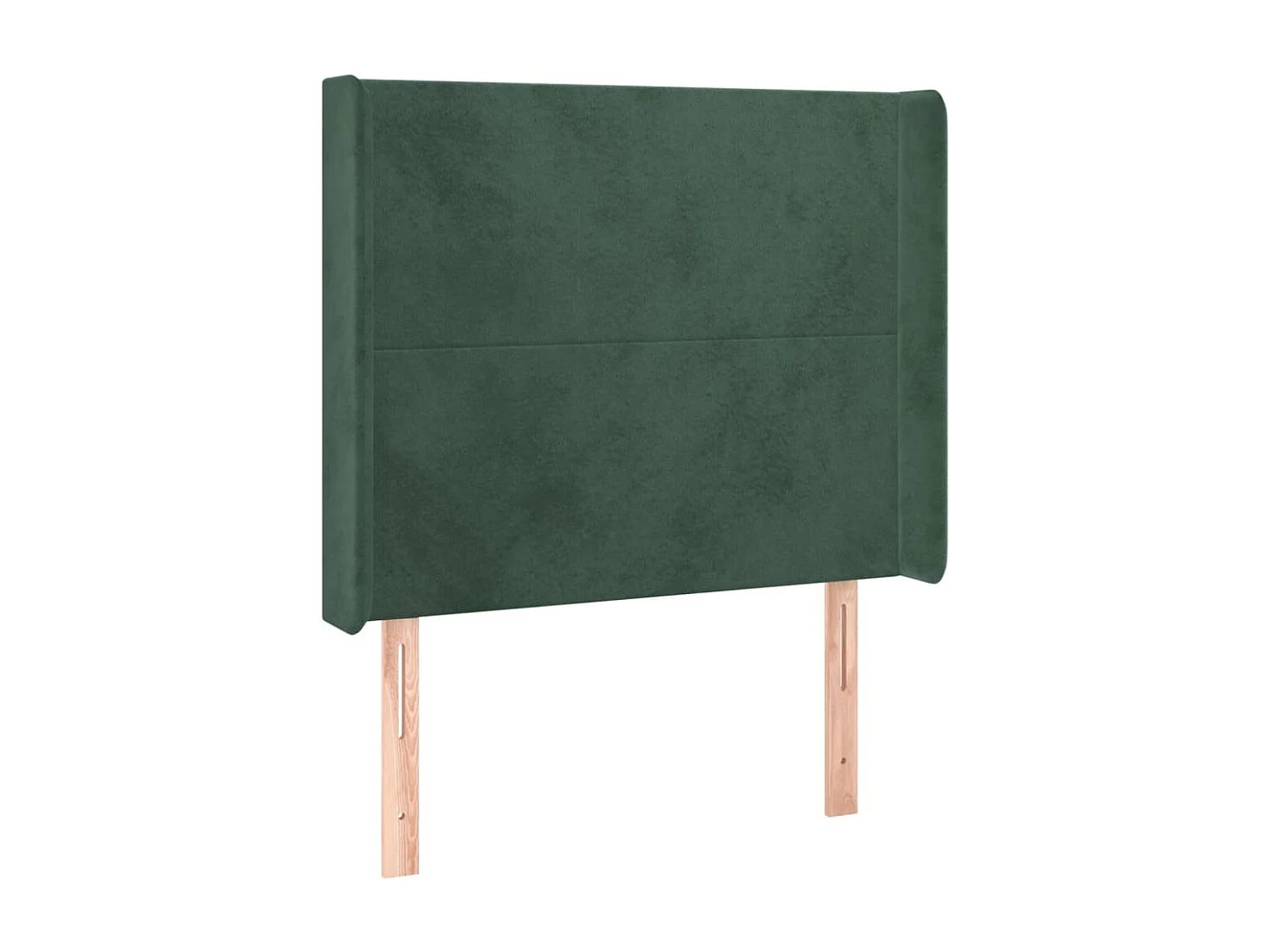 Cabecero con orejas de terciopelo verde oscuro 93x16x118/128 cm