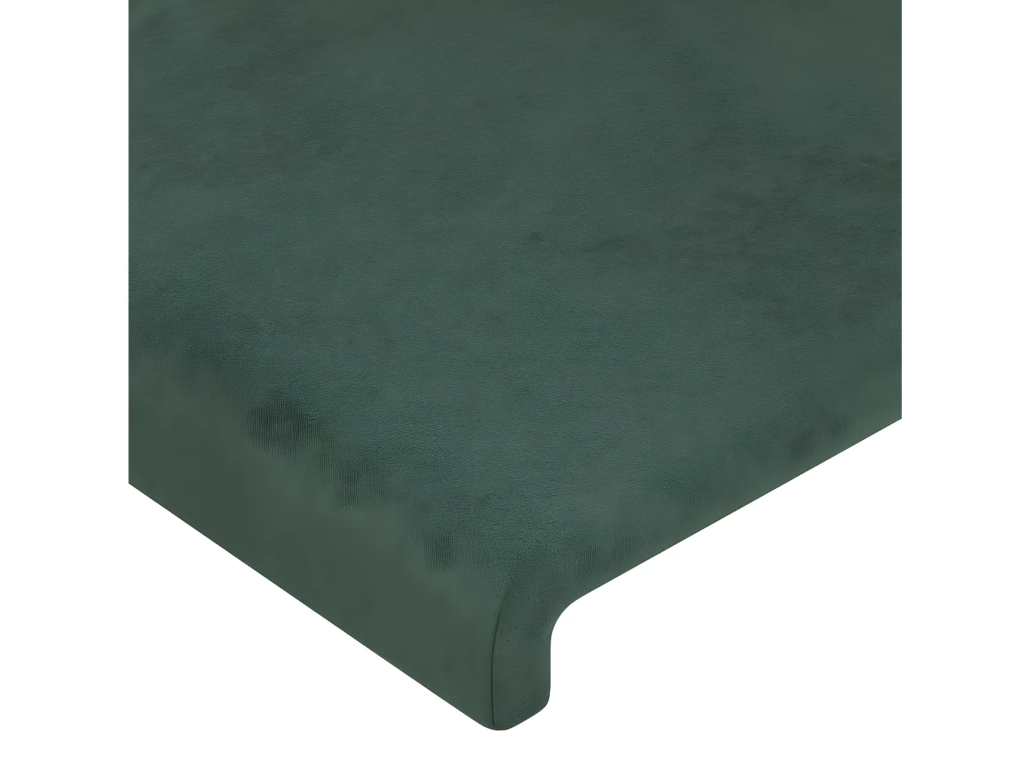 Cabecero con orejas de terciopelo verde oscuro 93x16x118/128 cm