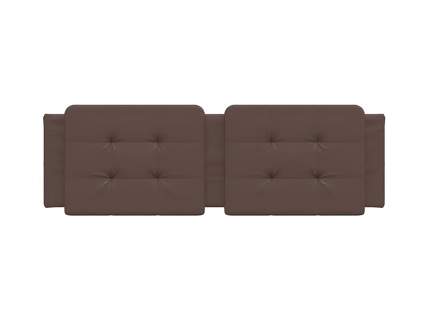 Coussin de tête de lit marron 160 cm similicuir