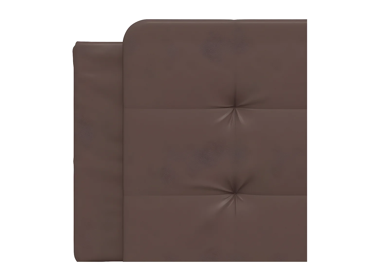 Coussin de tête de lit marron 160 cm similicuir