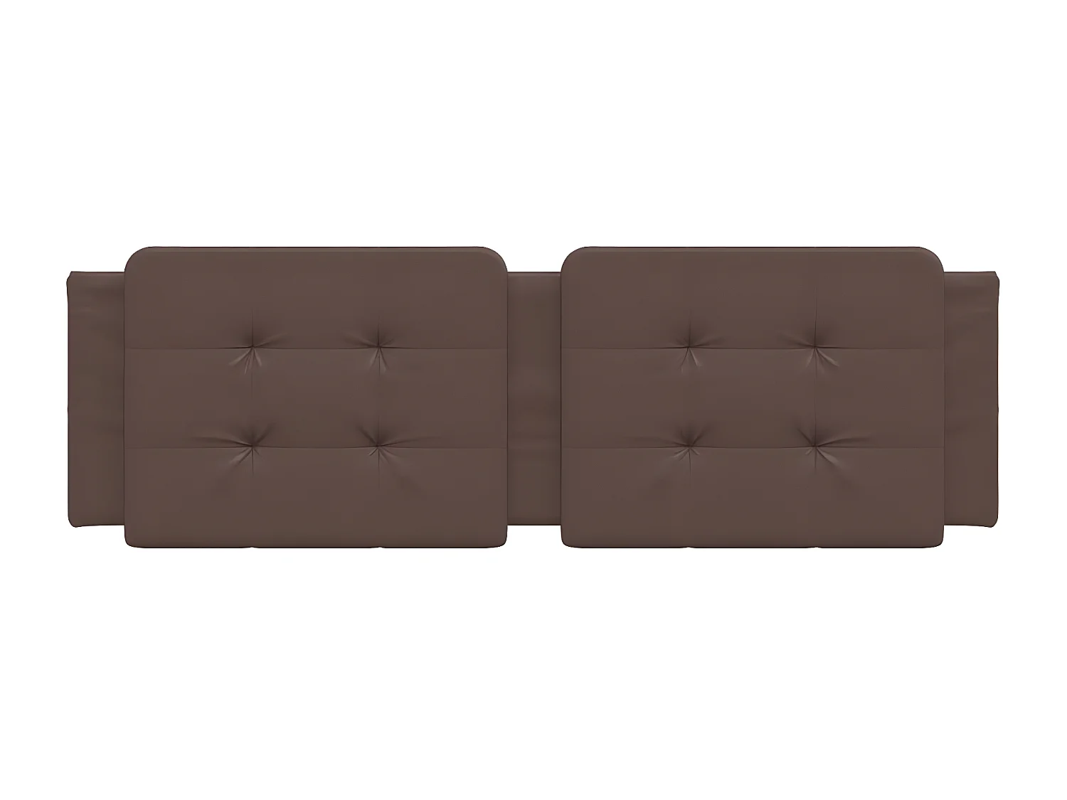 Coussin de tête de lit marron 160 cm similicuir