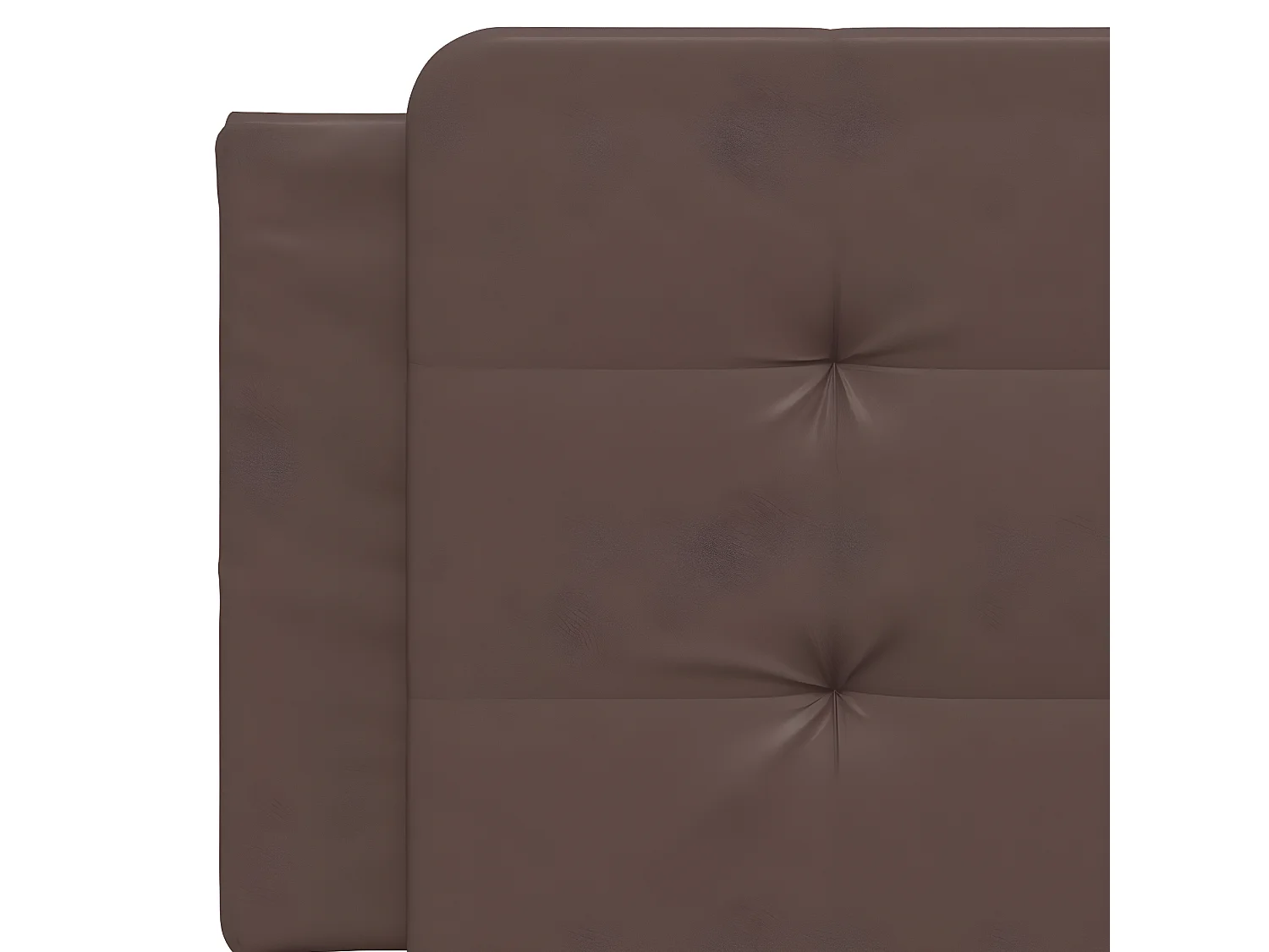 Coussin de tête de lit marron 160 cm similicuir