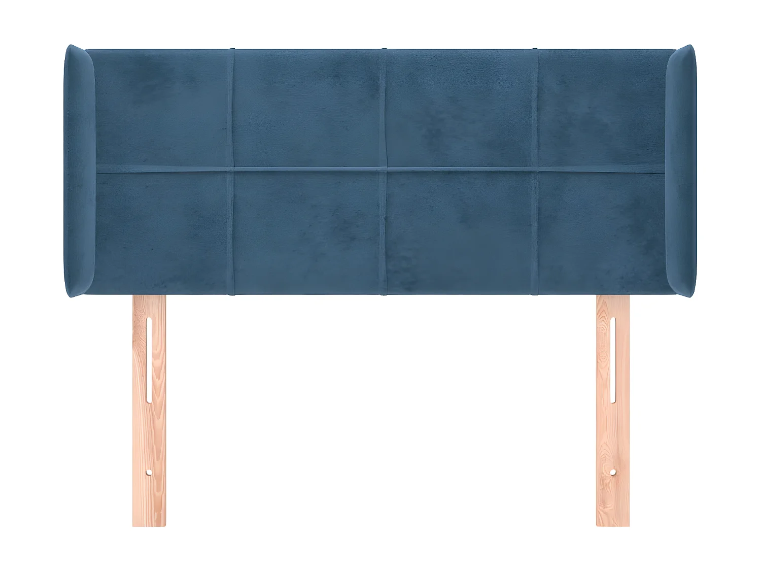 Tête de lit avec oreilles Bleu foncé 93x16x78/88 cm Velours