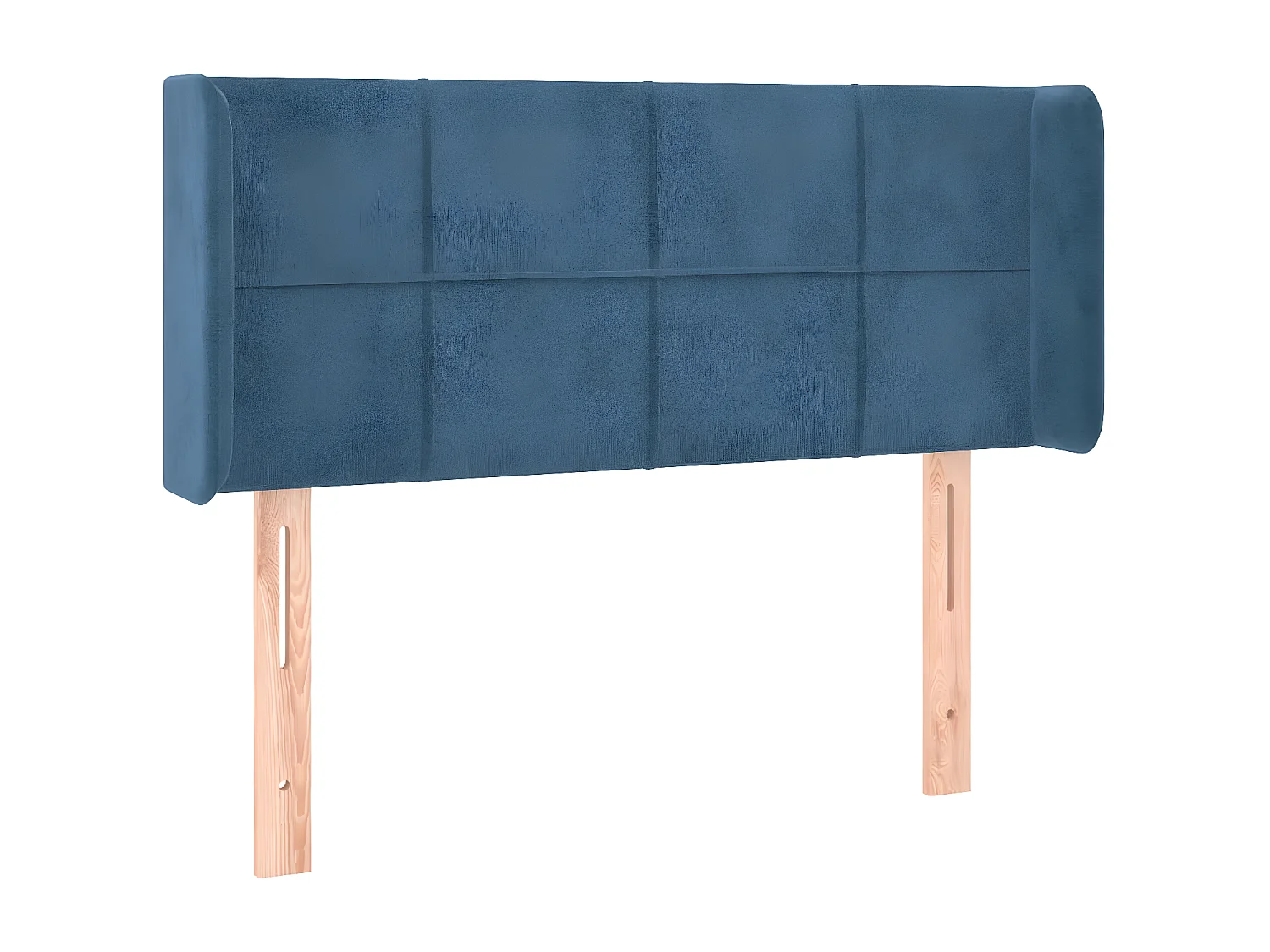 Cabecero de terciopelo azul oscuro 93x16x78/88 cm